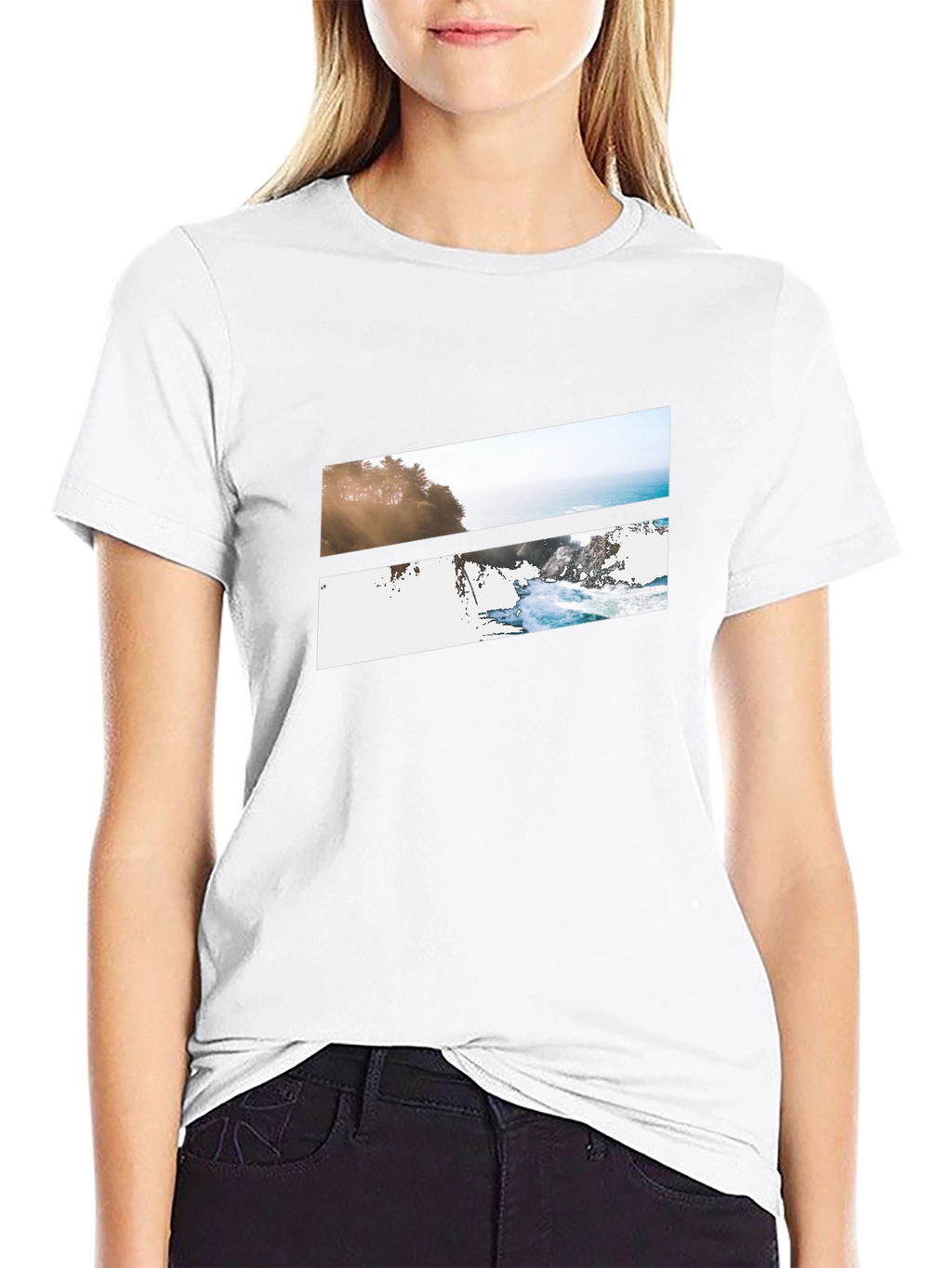 Ocean Vista Graphic Tee - Black