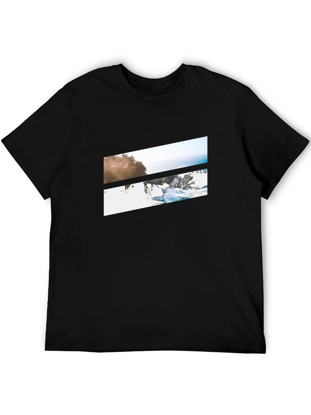 Ocean Vista Graphic Tee - Black
