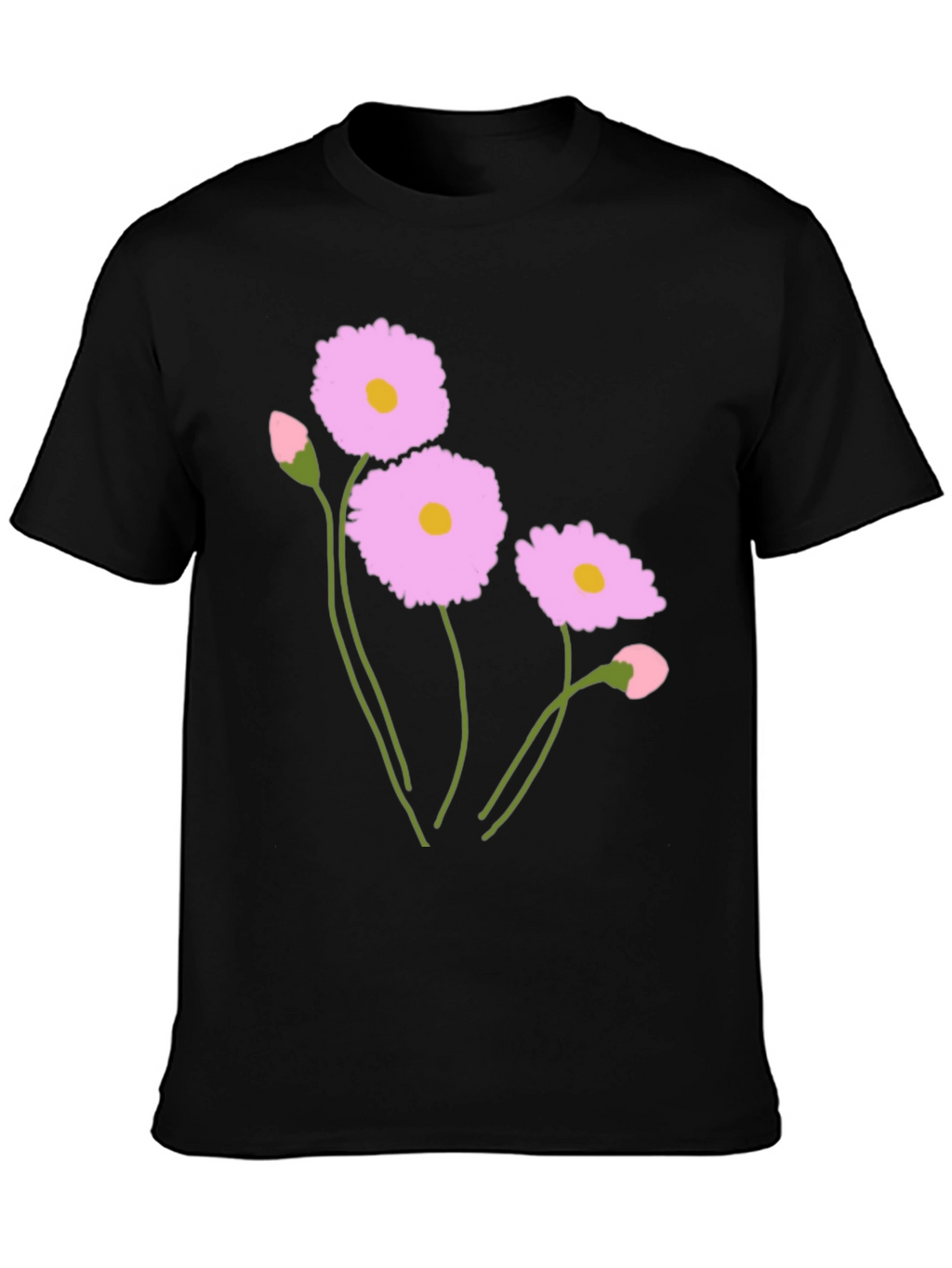 Floral Graphic Print Crew Neck T-Shirt