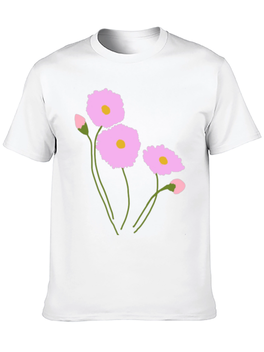 Floral Graphic Print Crew Neck T-Shirt
