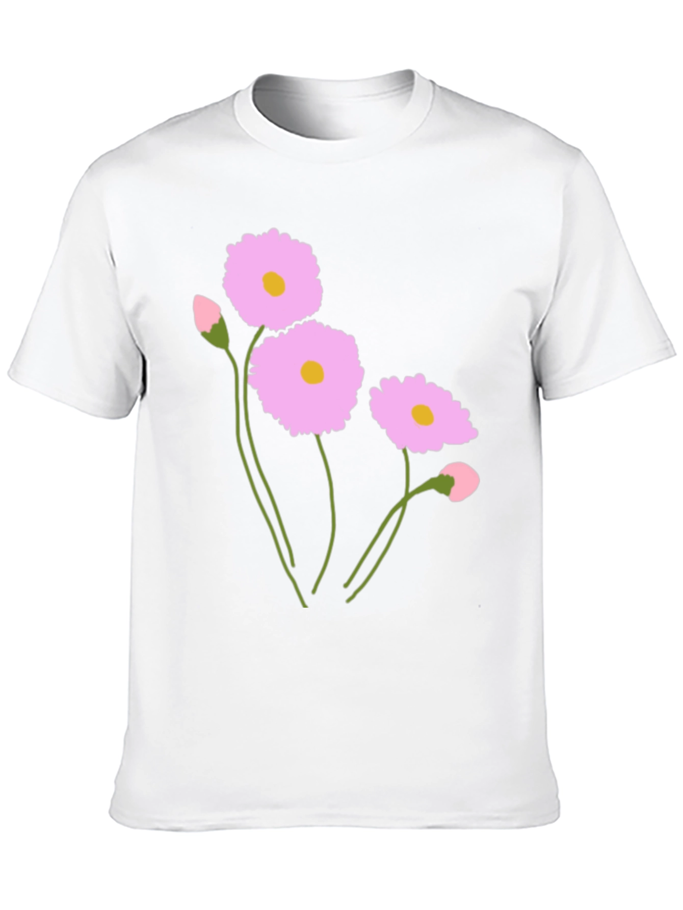 Floral Graphic Print Crew Neck T-Shirt