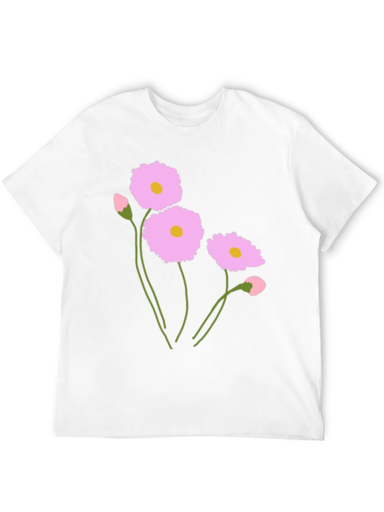 Floral Graphic Print Crew Neck T-Shirt