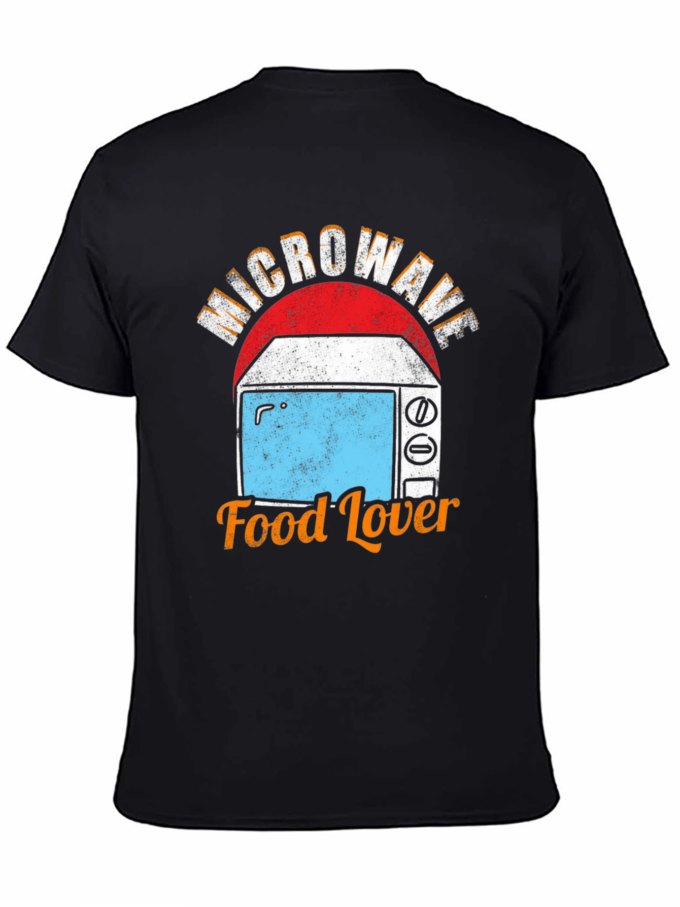 Microwave Food Lover Graphic T-Shirt - Novelty Tee