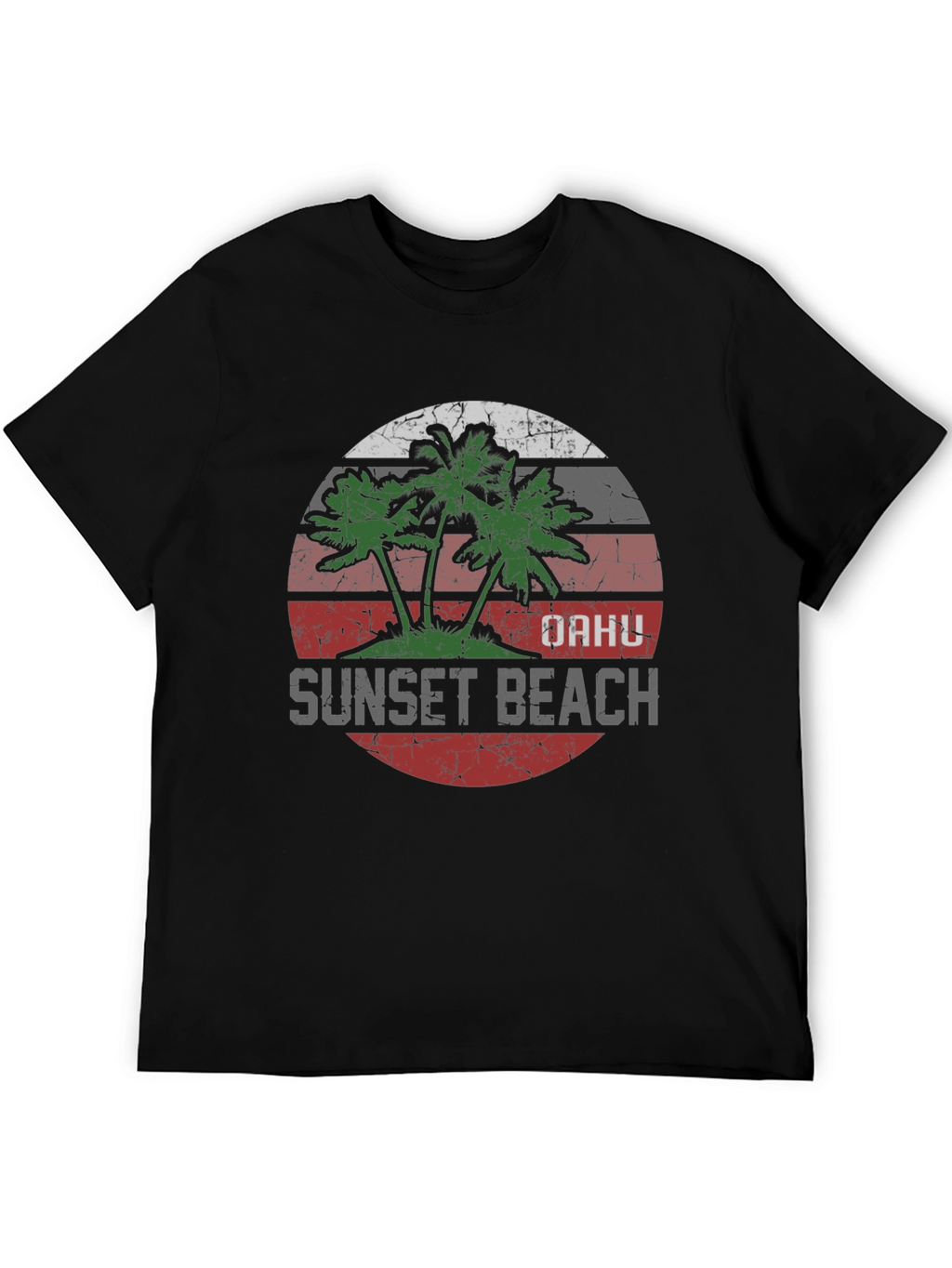 Oahu Sunset Beach Graphic T-Shirt