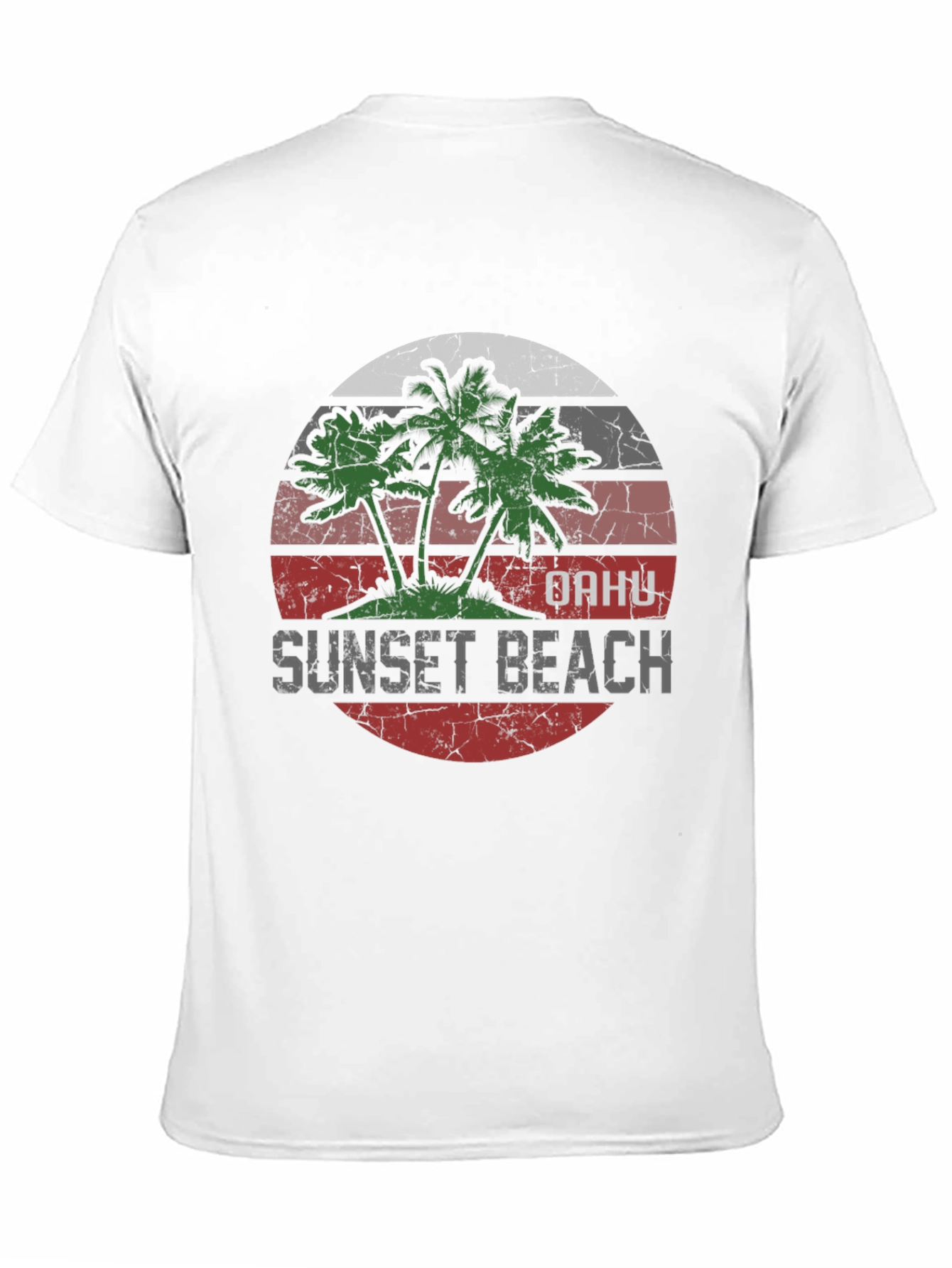 Oahu Sunset Beach Graphic T-Shirt