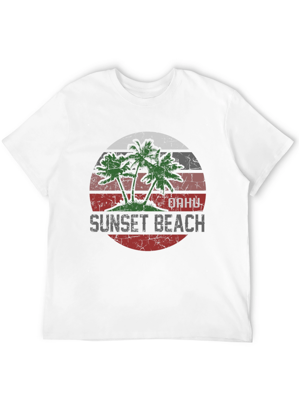 Oahu Sunset Beach Graphic T-Shirt