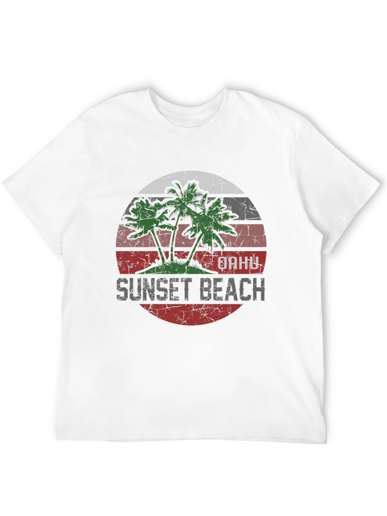 Oahu Sunset Beach Graphic T-Shirt