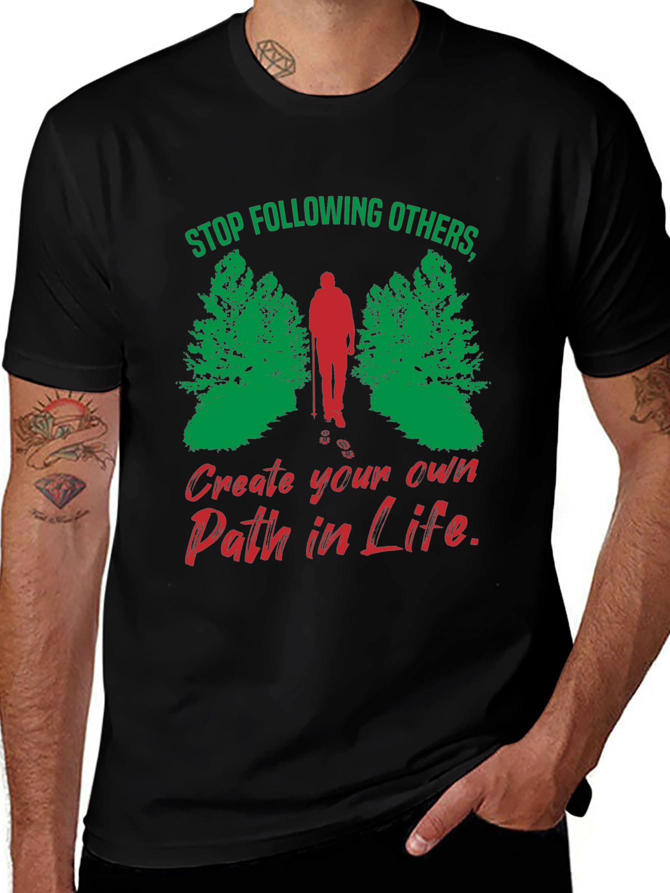 Motivational Hiking T-Shirt - Create Your Own Path