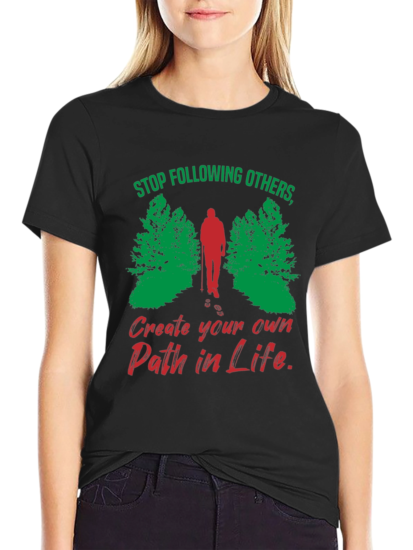 Motivational Hiking T-Shirt - Create Your Own Path