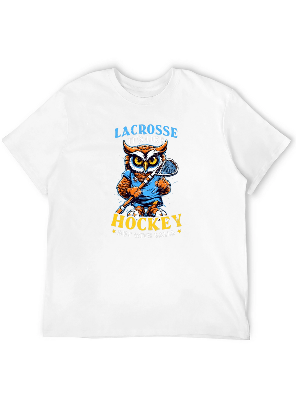 Lacrosse Owl T-Shirt - Hockey with Balls