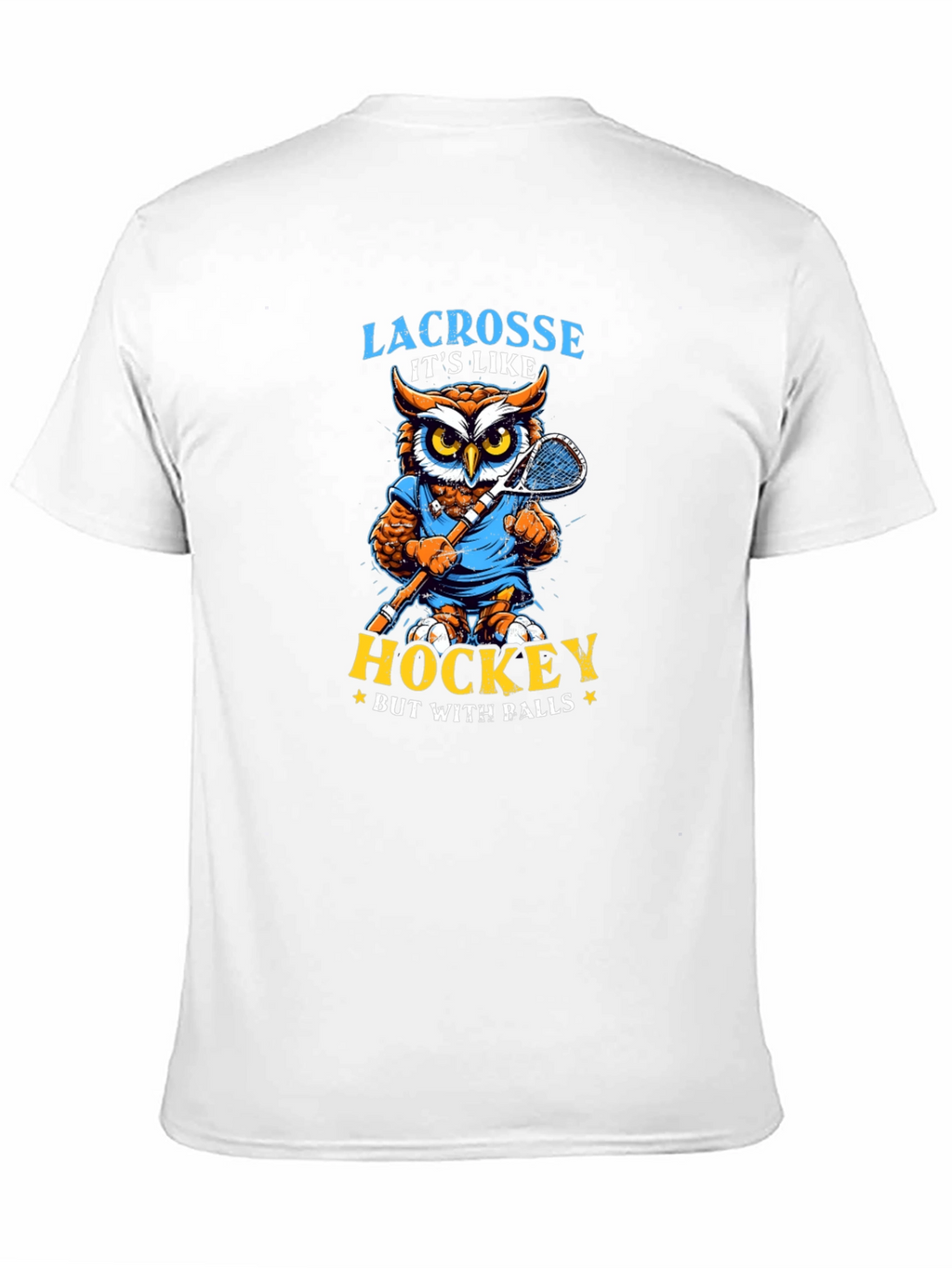 Lacrosse Owl T-Shirt - Hockey with Balls