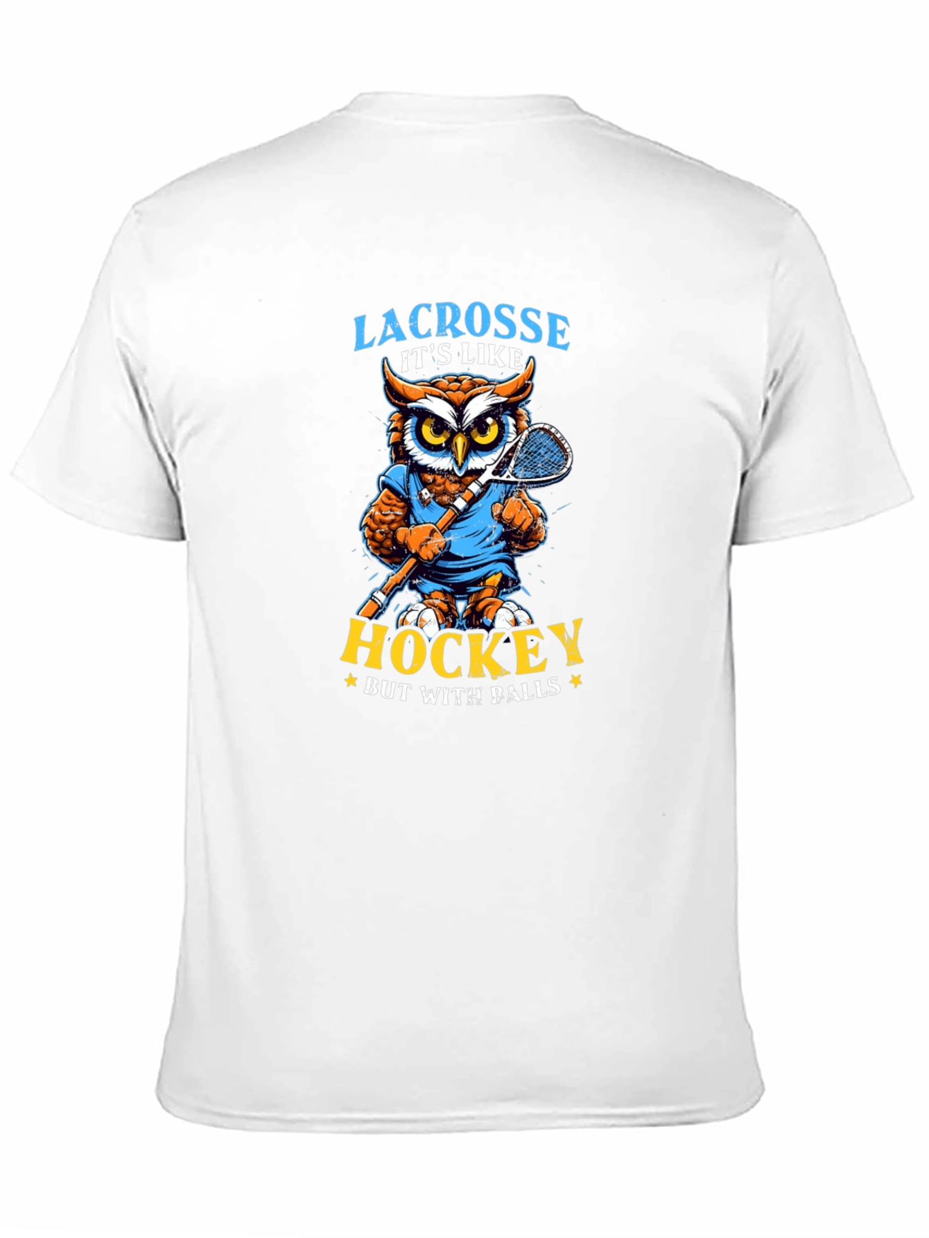 Lacrosse Owl T-Shirt - Hockey with Balls