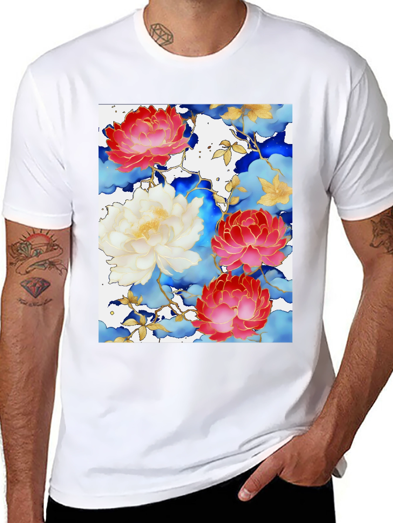 Floral Art Graphic Print Tee
