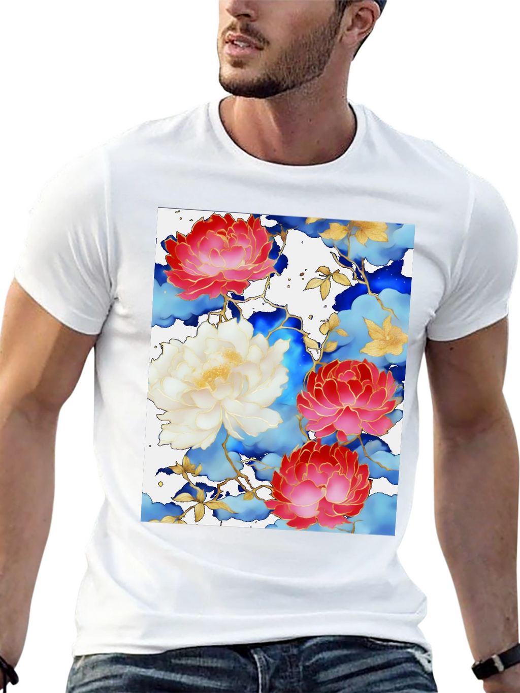 Floral Art Graphic Print Tee