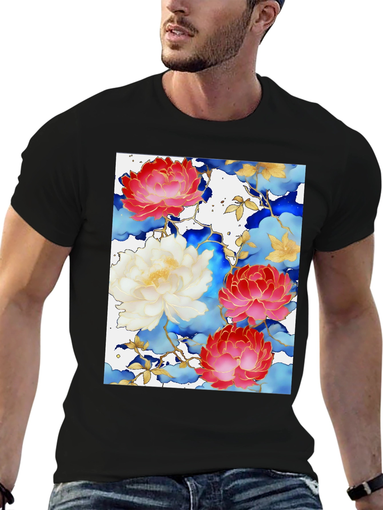 Floral Art Graphic Print Tee