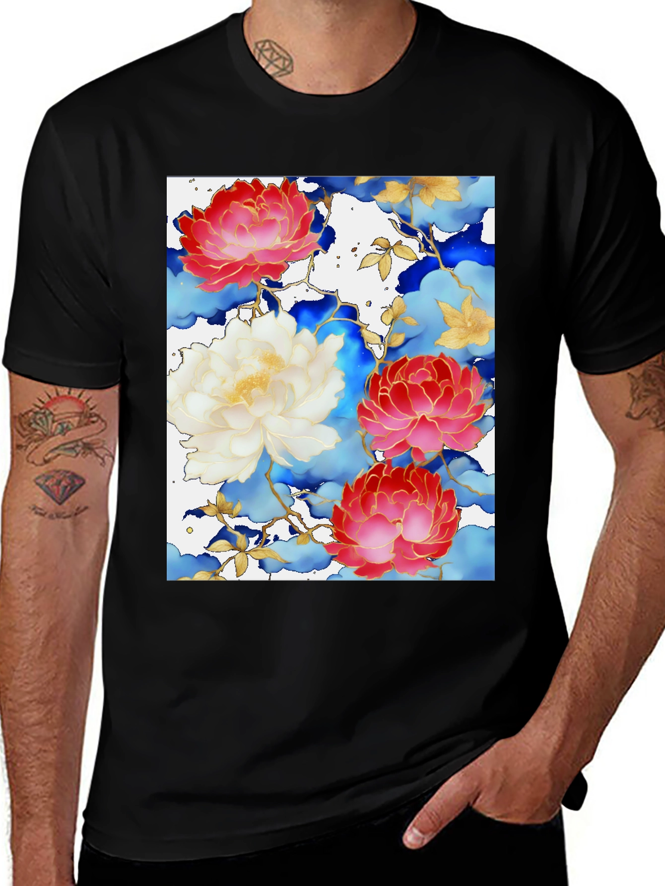 Floral Art Graphic Print Tee