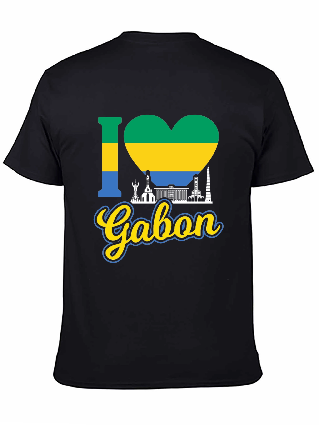 I Love Gabon T-Shirt - Gabon Flag Heart