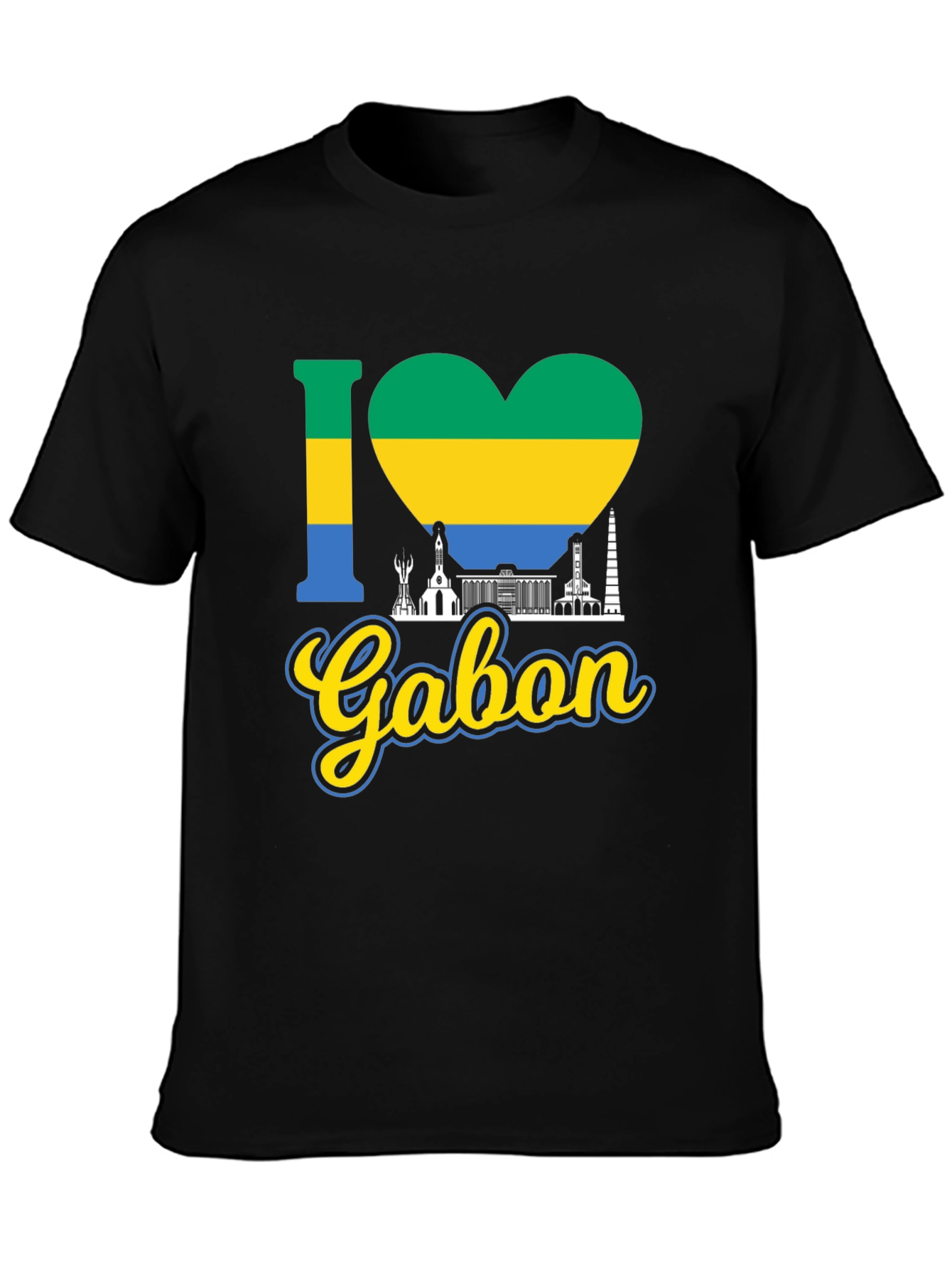 I Love Gabon T-Shirt - Gabon Flag Heart