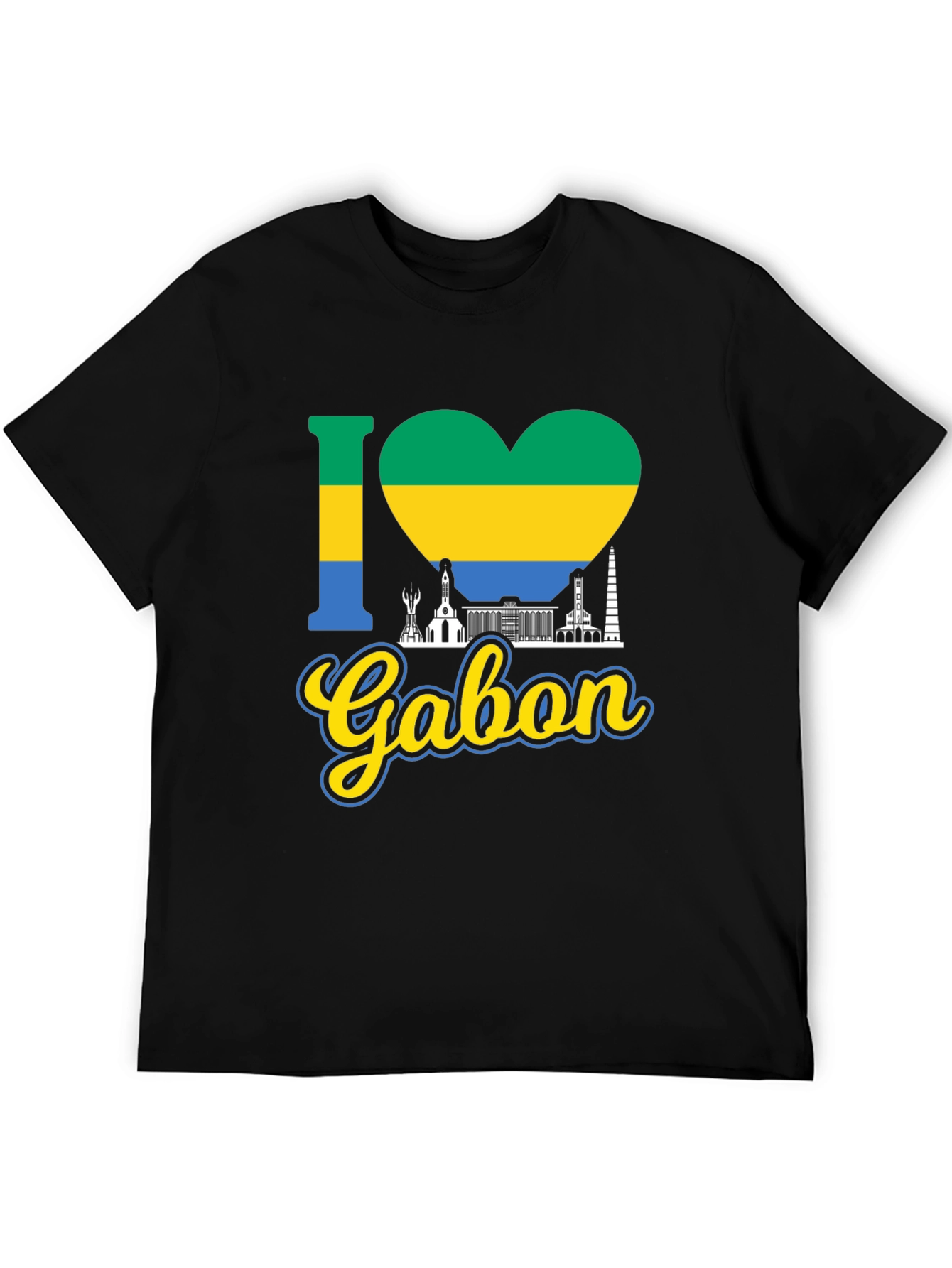 I Love Gabon T-Shirt - Gabon Flag Heart