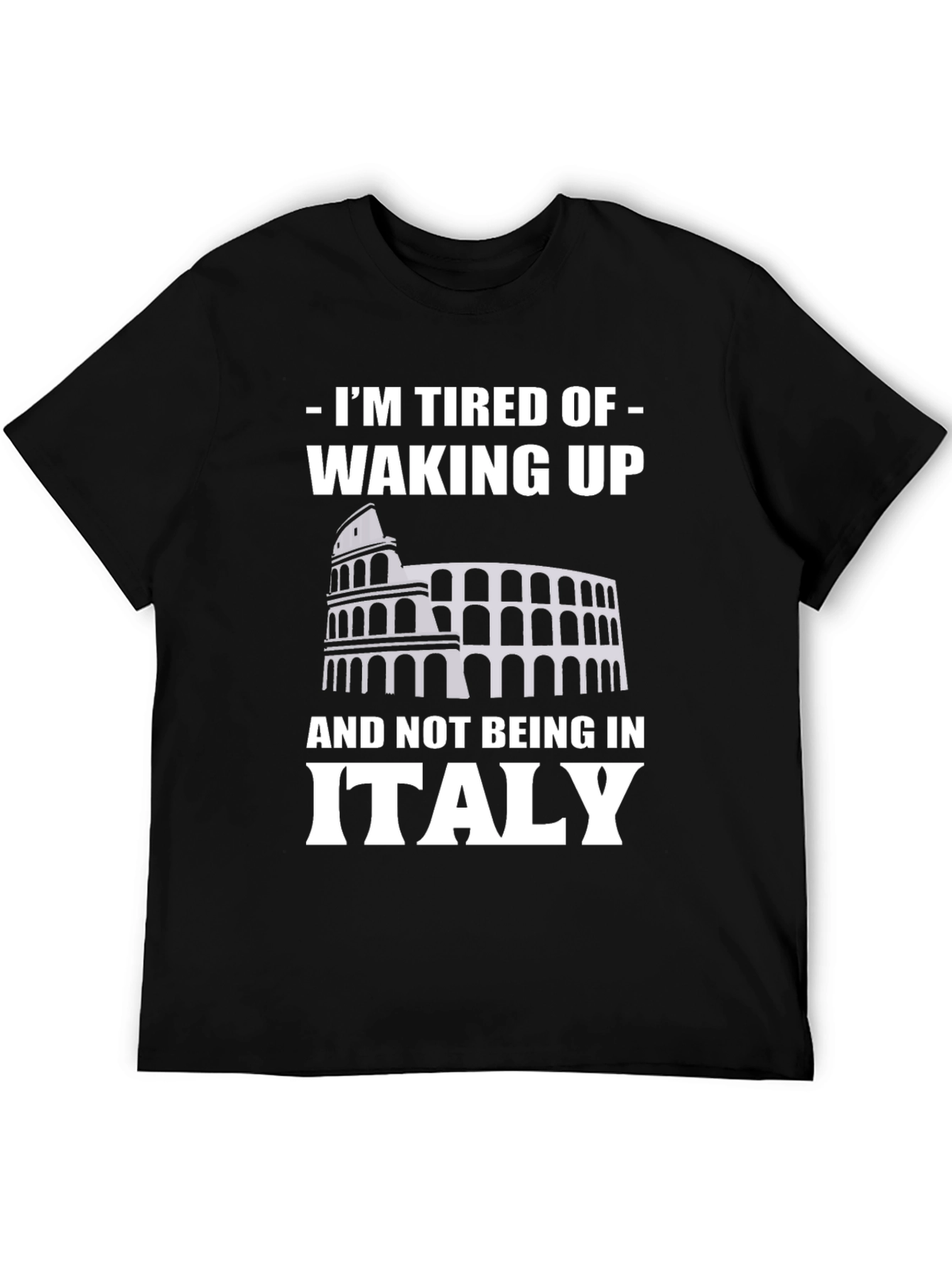 Italy Colosseum Mens T-Shirt - Vacation Travel Tee