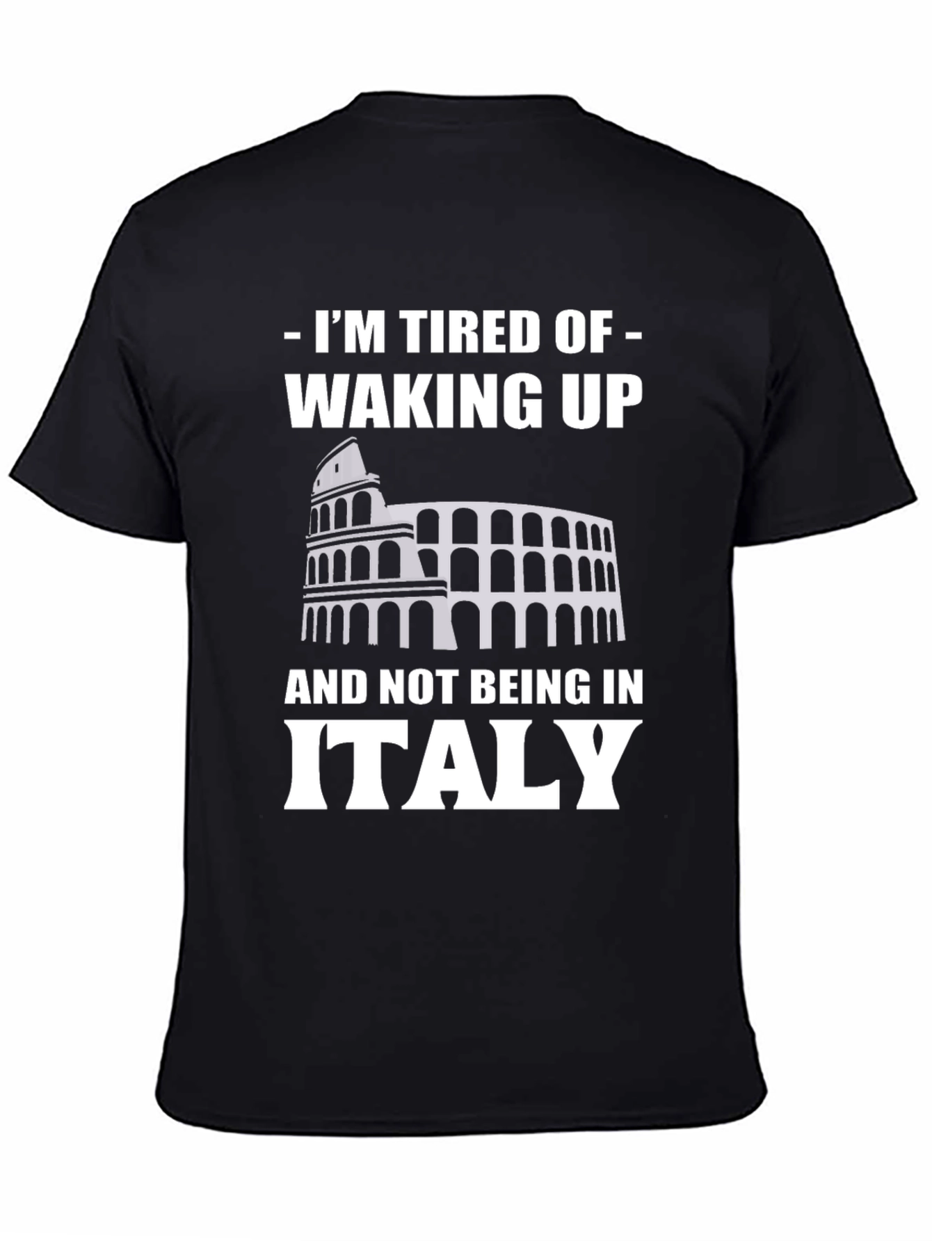 Italy Colosseum Mens T-Shirt - Vacation Travel Tee
