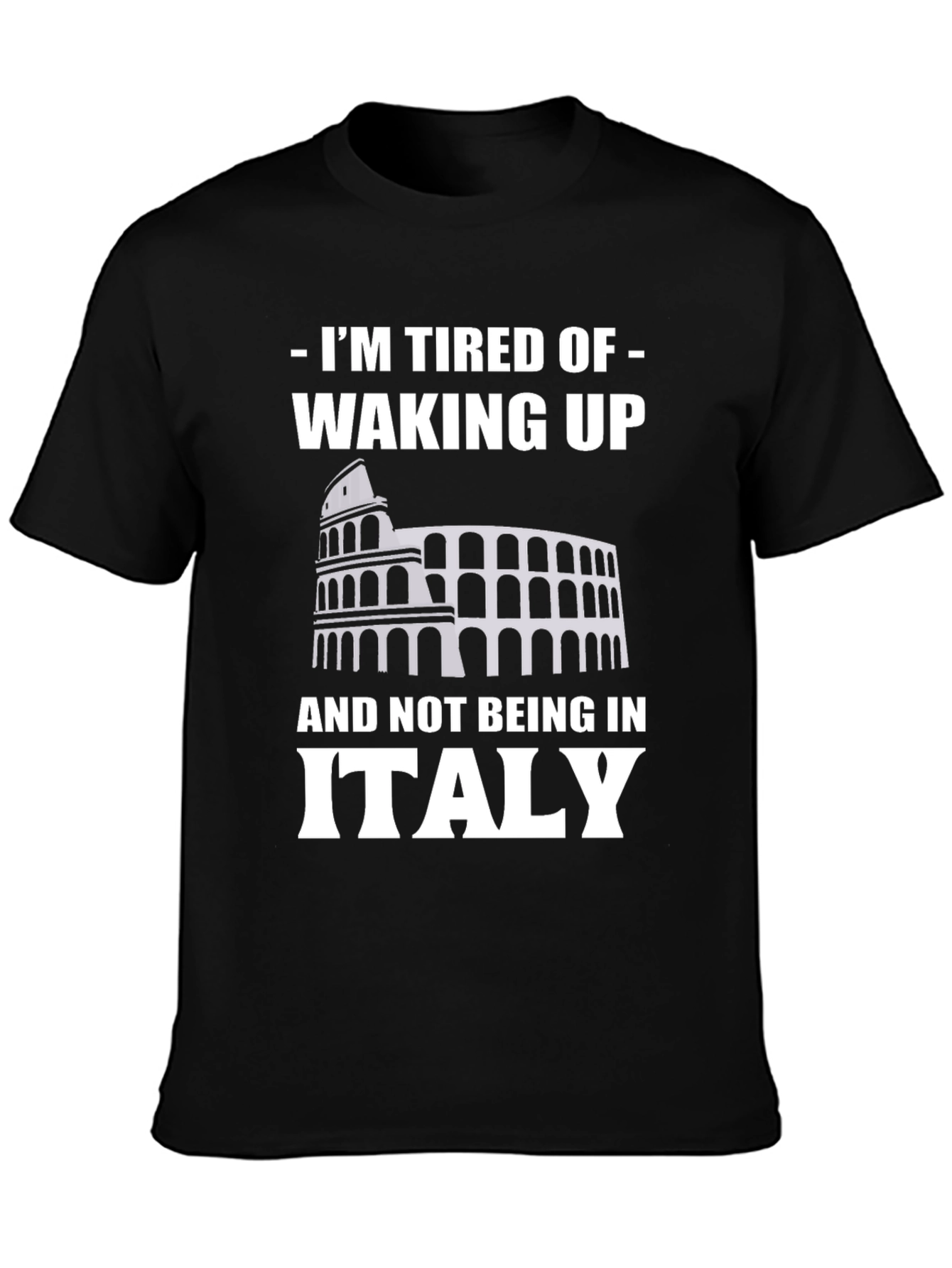 Italy Colosseum Mens T-Shirt - Vacation Travel Tee