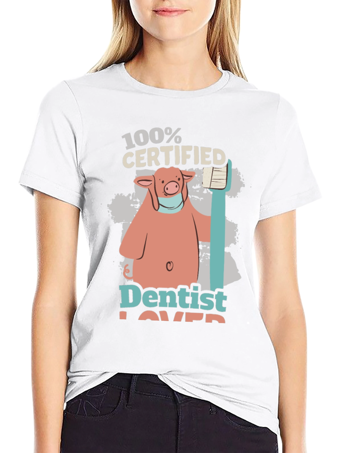 Dentist Lover T-Shirt with Pig Graphic