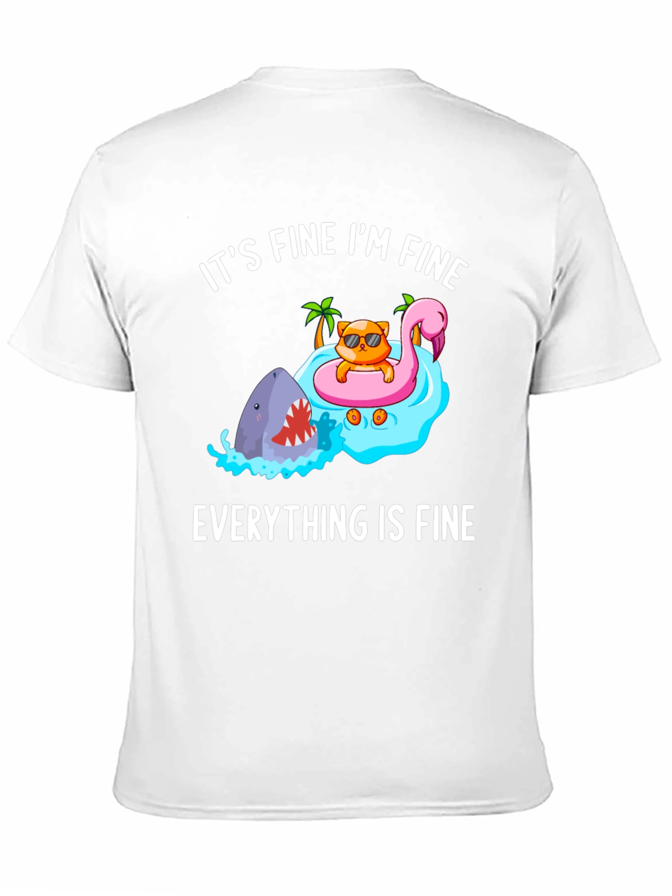 Its Fine Im Fine Cat Shark T-Shirt