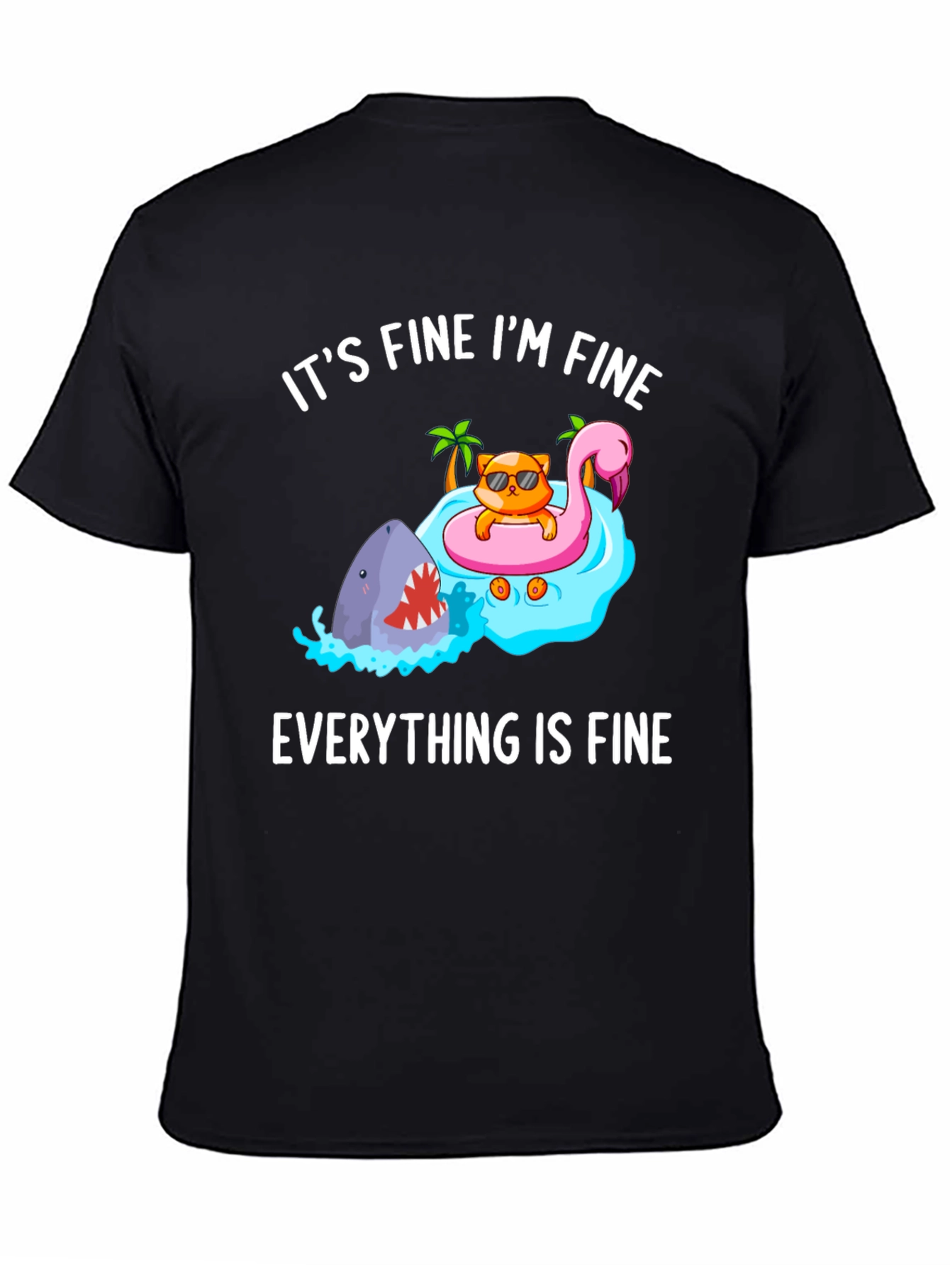 Its Fine Im Fine Cat Shark T-Shirt