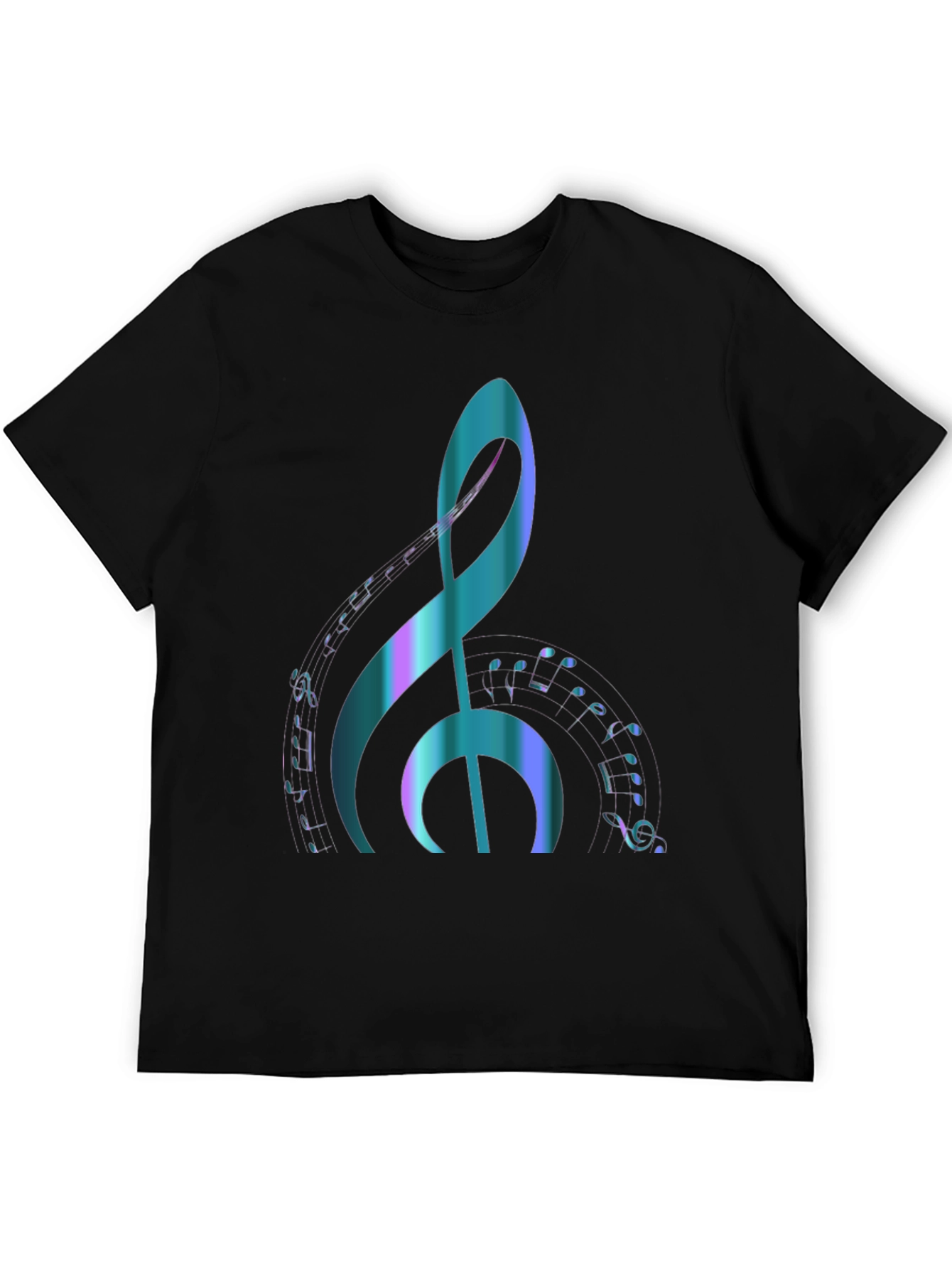 Music Note Graphic Tee - Stylish & Comfortable Black T-Shirt