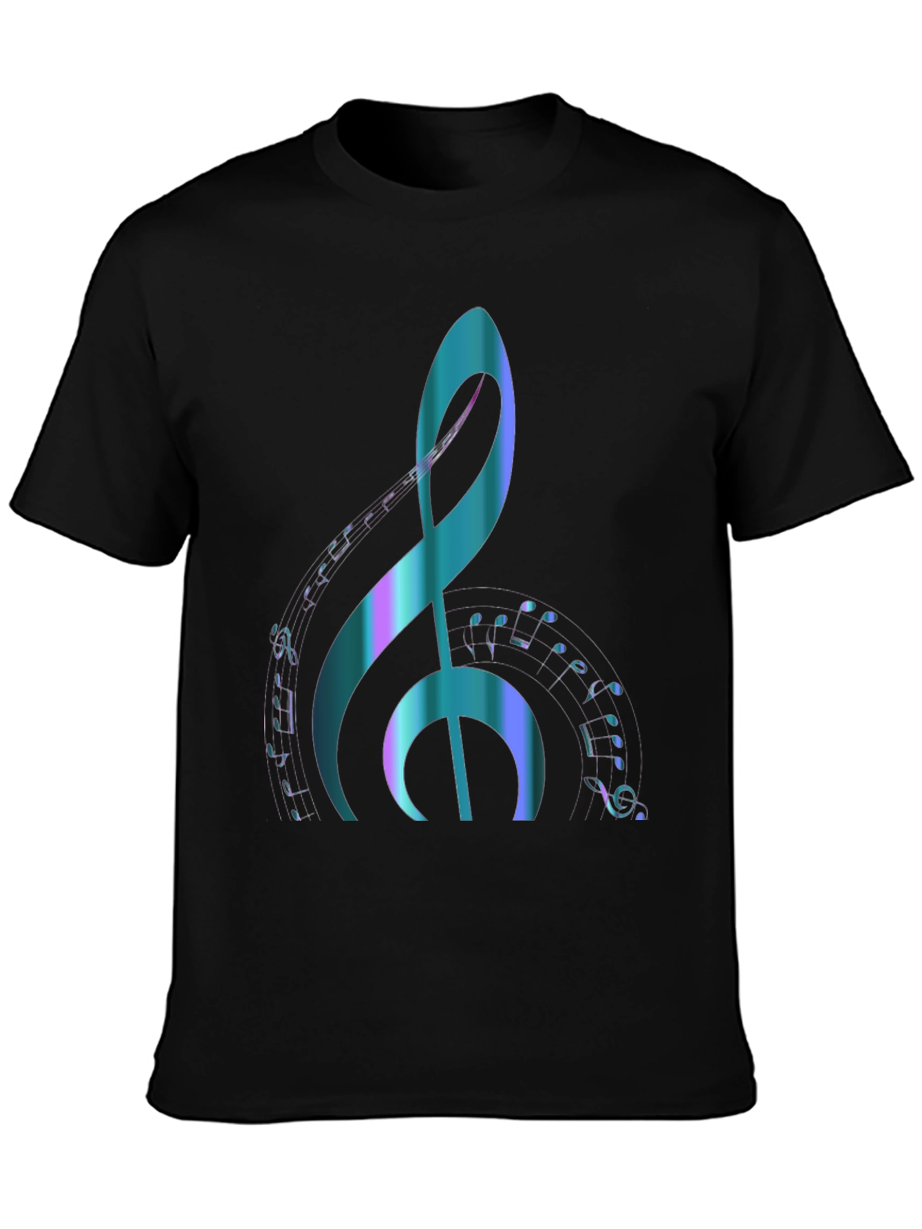 Music Note Graphic Tee - Stylish & Comfortable Black T-Shirt