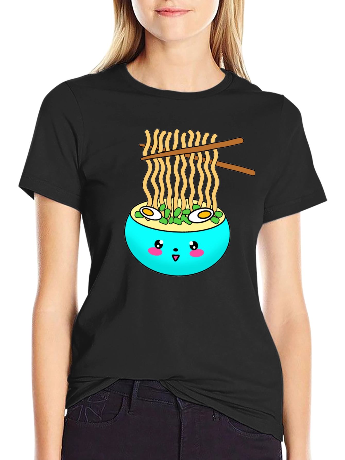 Kawaii Ramen T-Shirt - Cute Noodle Bowl Graphic Tee
