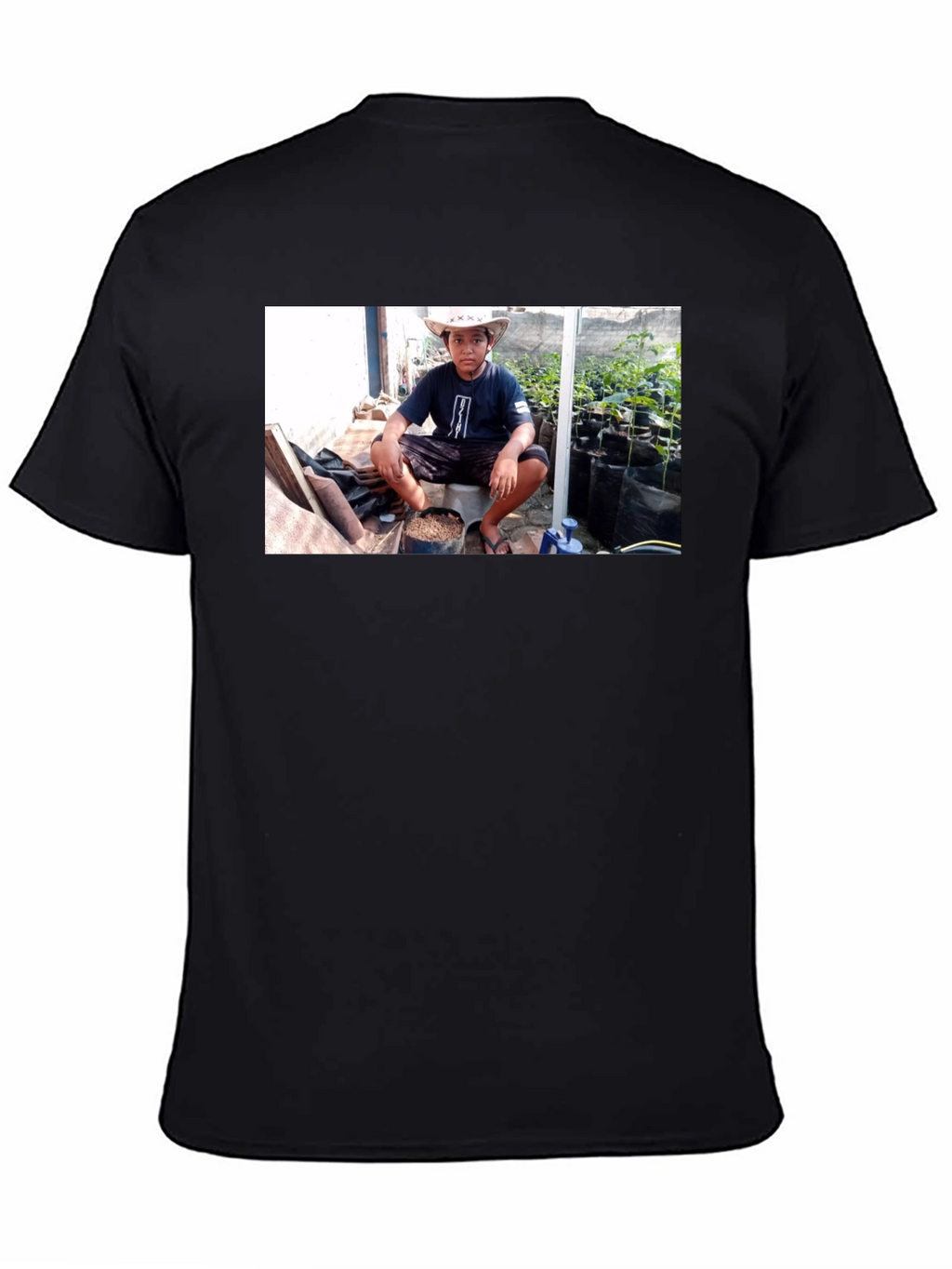 Graphic Tee: Boy with Plants