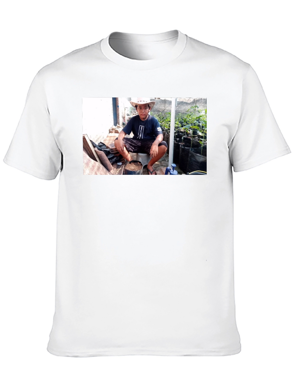 Graphic Tee: Boy with Plants