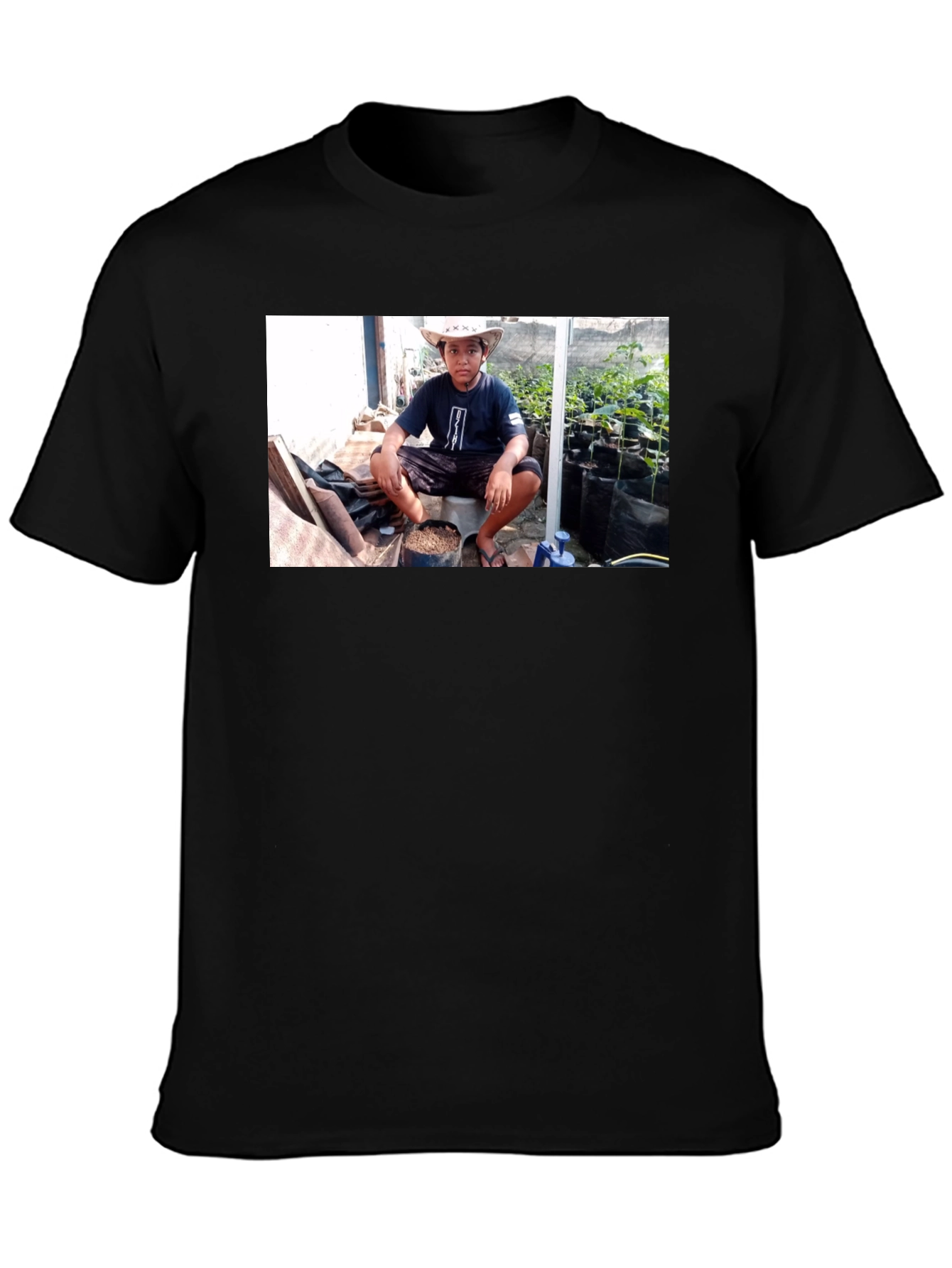 Graphic Tee: Boy with Plants