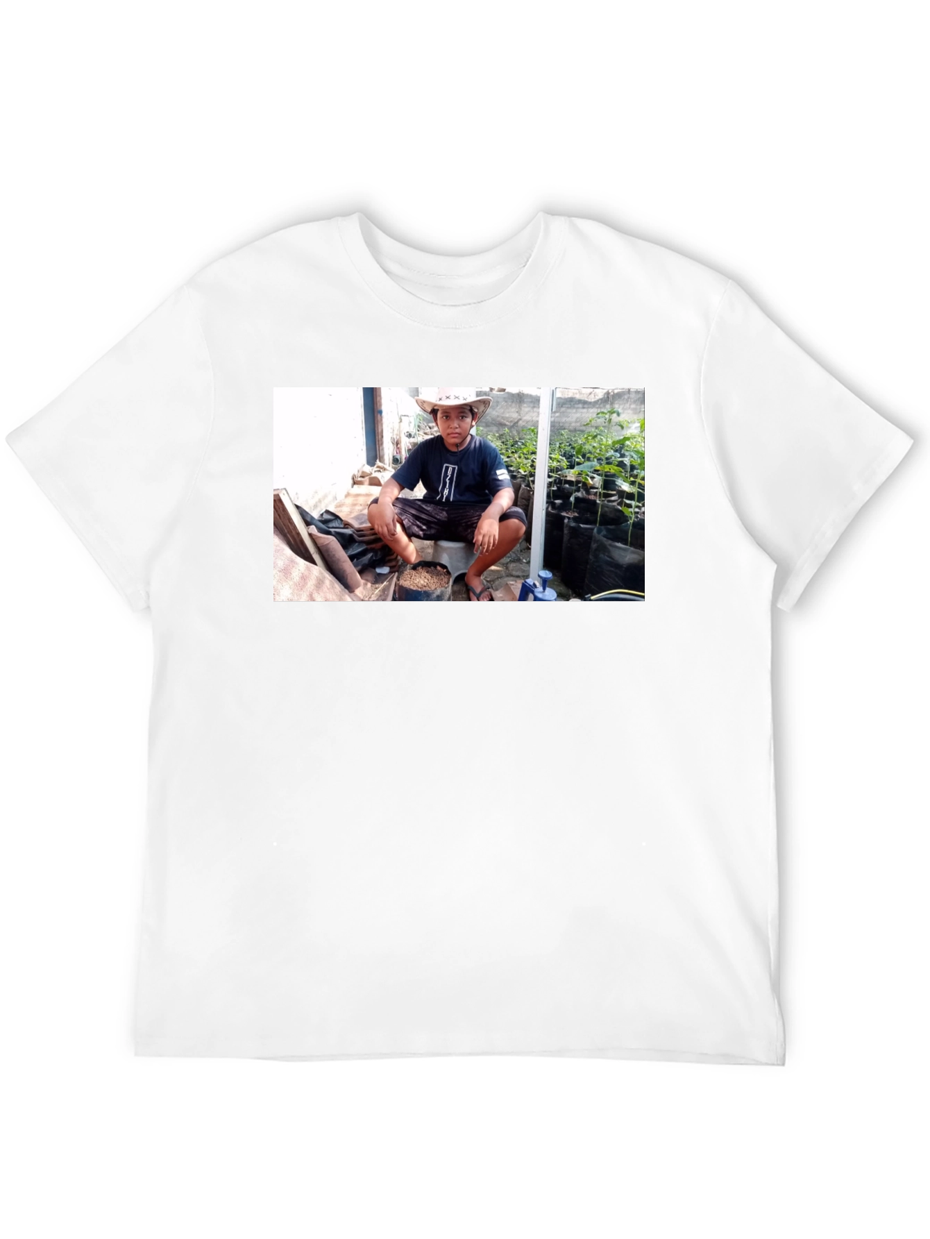 Graphic Tee: Boy with Plants
