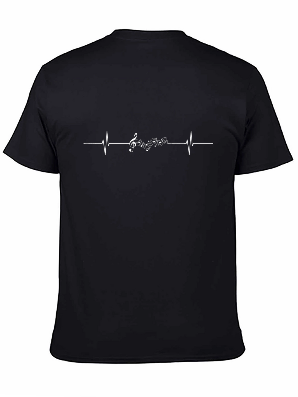 Music Lovers Heartbeat T-Shirt - Black