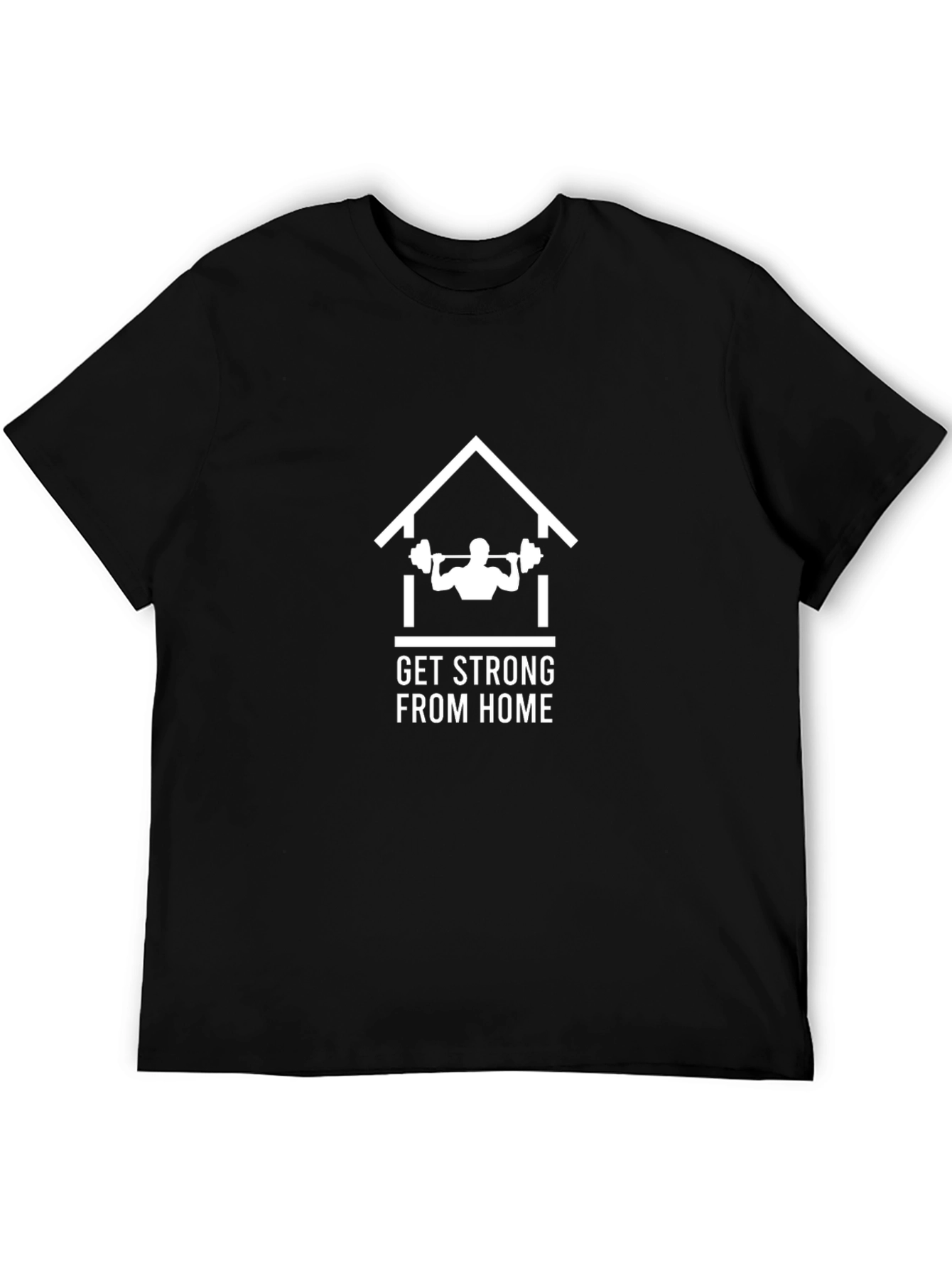 Get Strong From Home Graphic Tee - Black