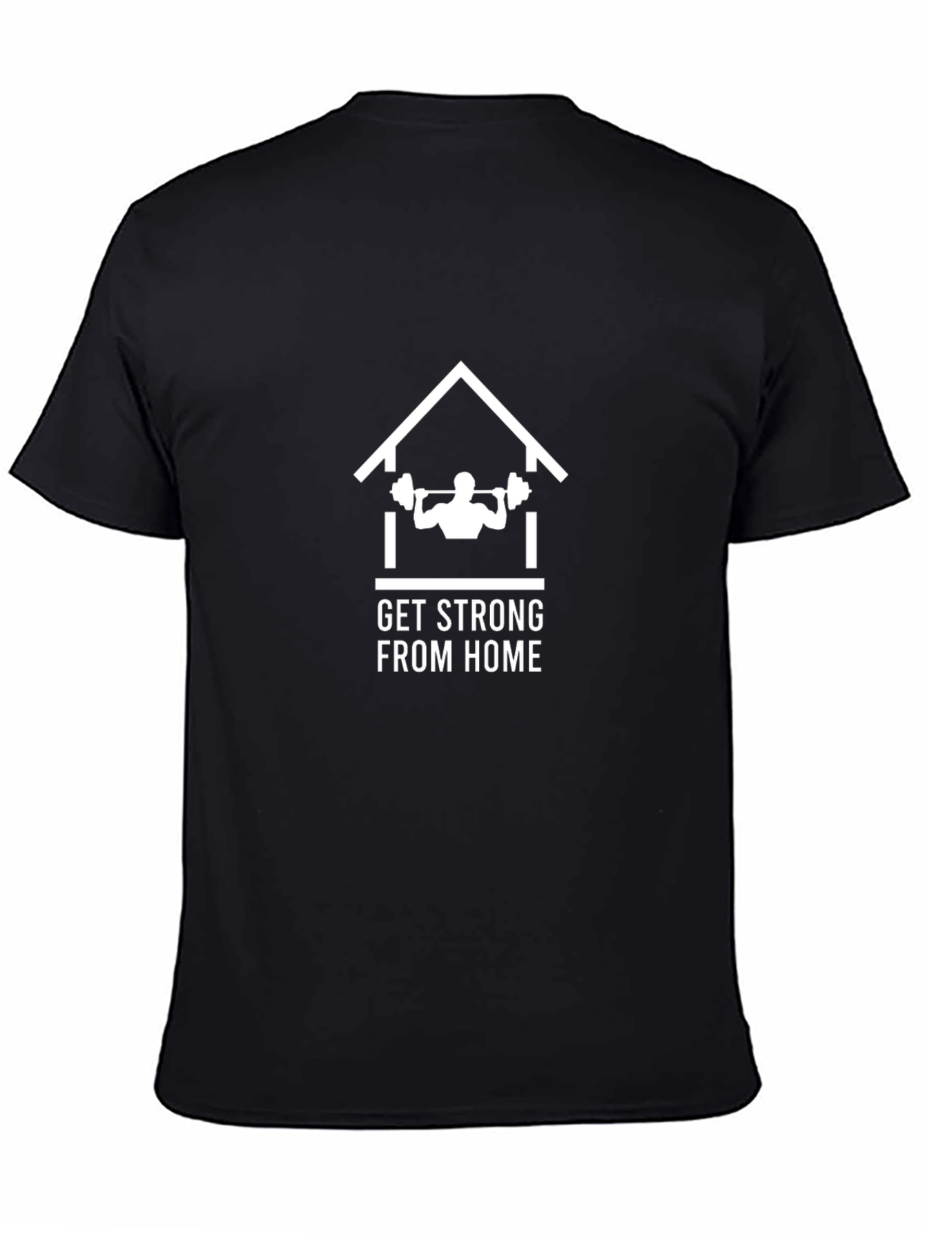 Get Strong From Home Graphic Tee - Black