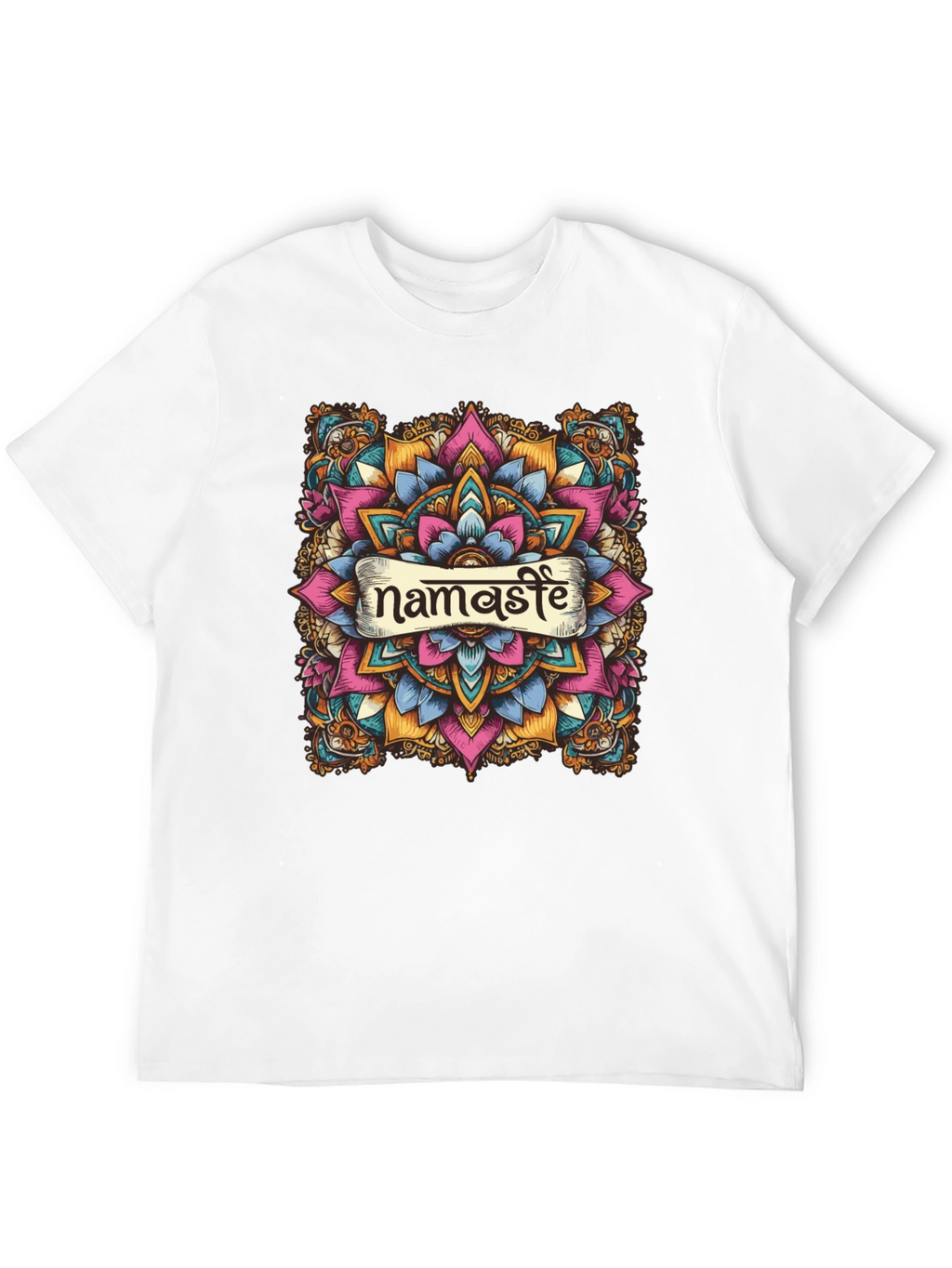 Namaste Mandala Graphic Black T-Shirt