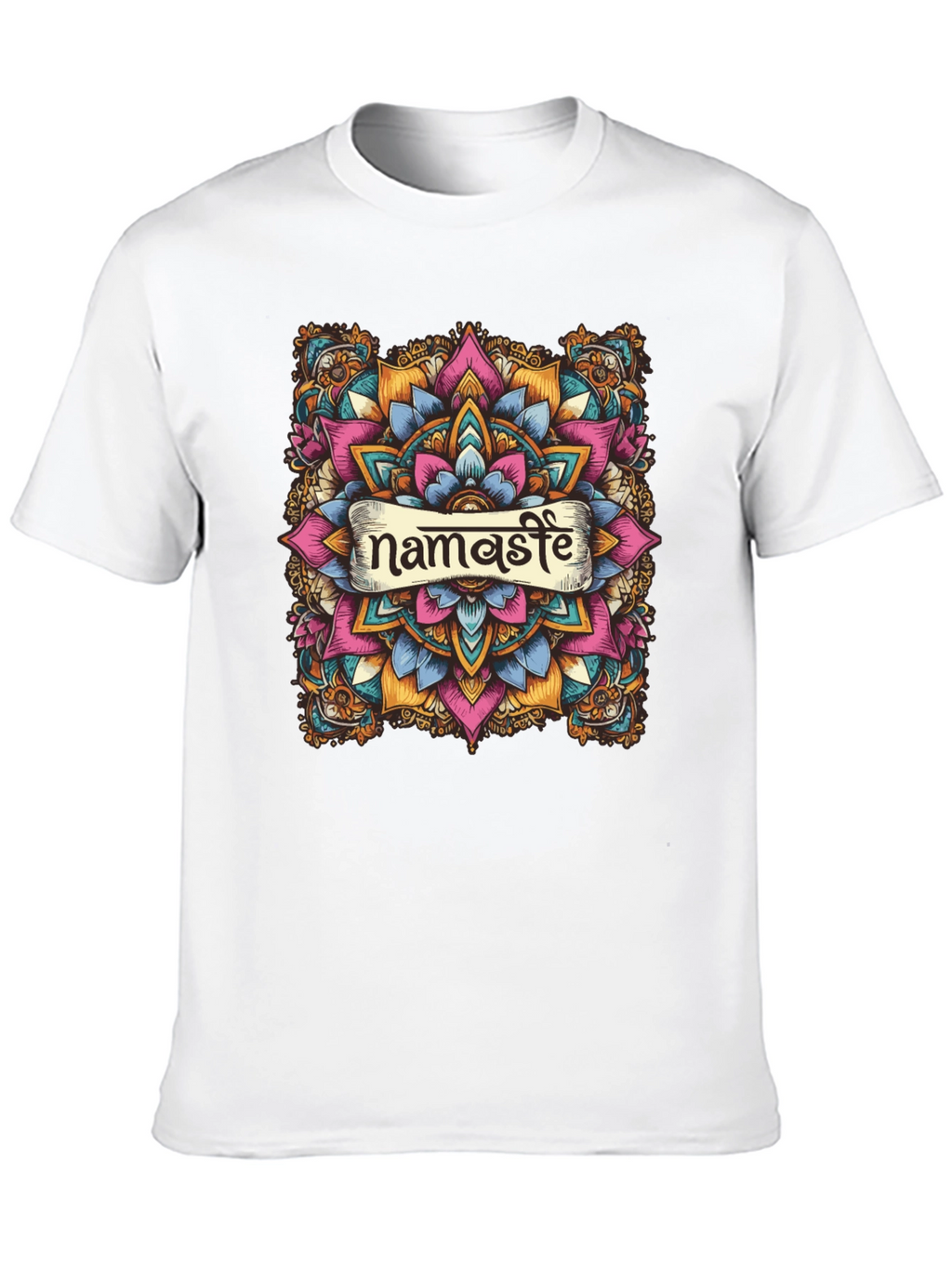 Namaste Mandala Graphic Black T-Shirt