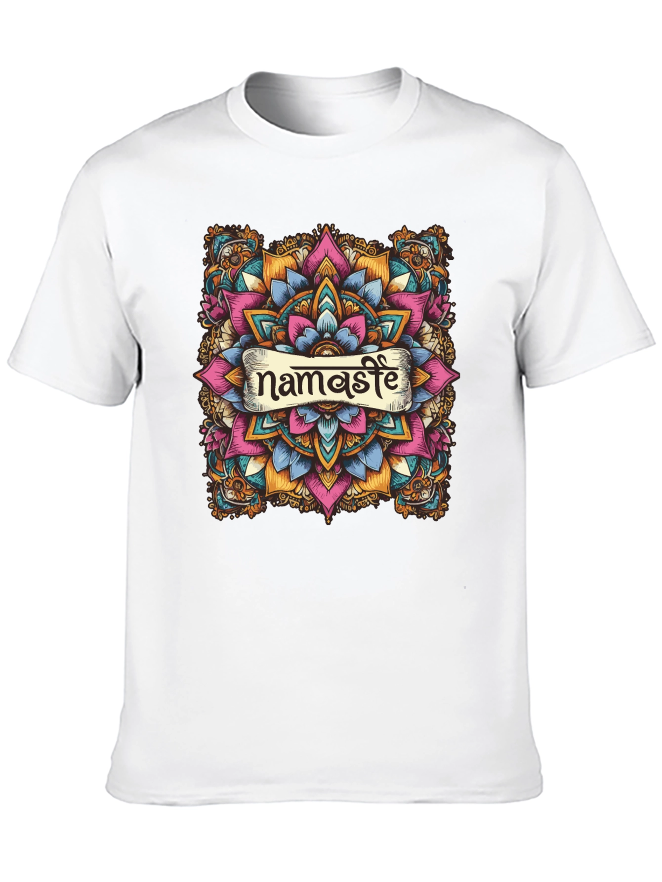 Namaste Mandala Graphic Black T-Shirt