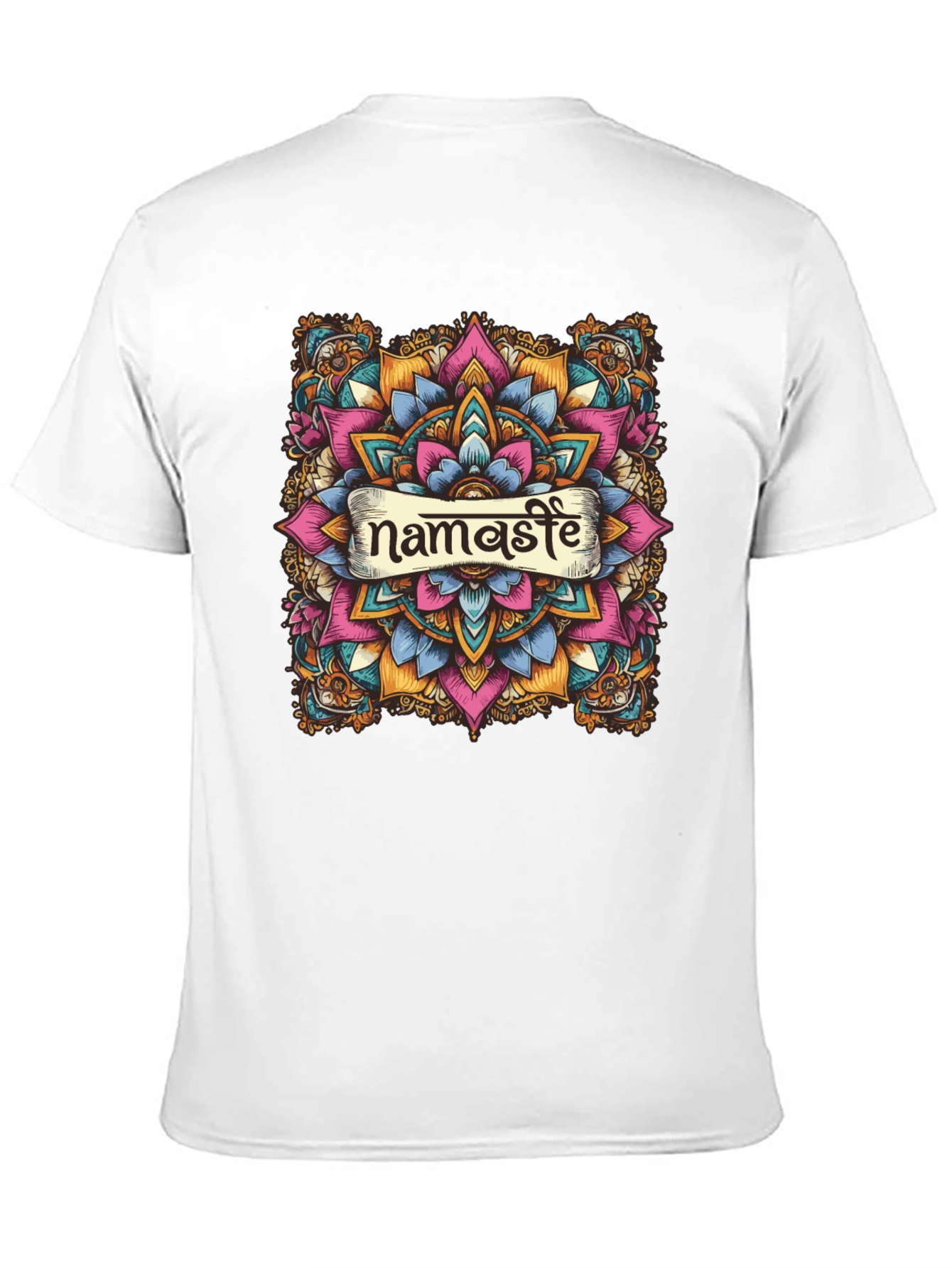 Namaste Mandala Graphic Black T-Shirt