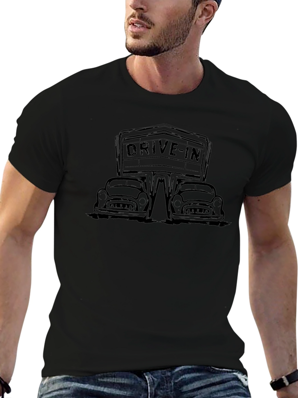 Drive-In Movie T-Shirt - Retro Classic Cars