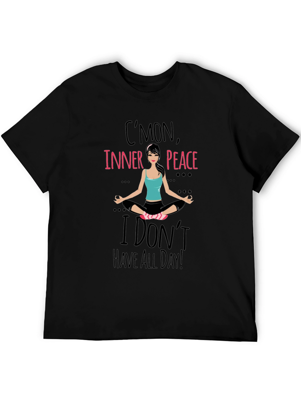 Cmon Inner Peace Yoga Tee - Black
