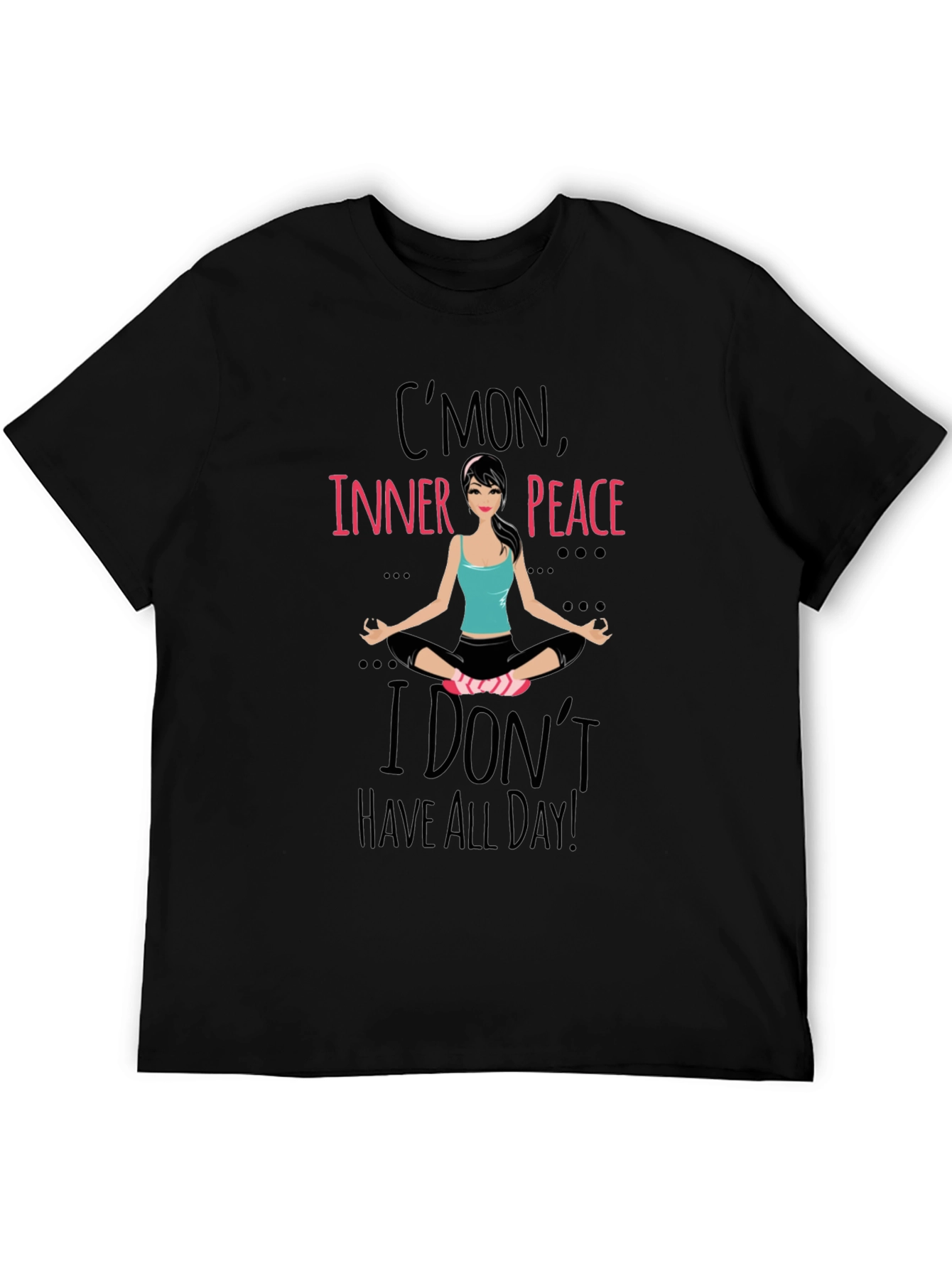 Cmon Inner Peace Yoga Tee - Black