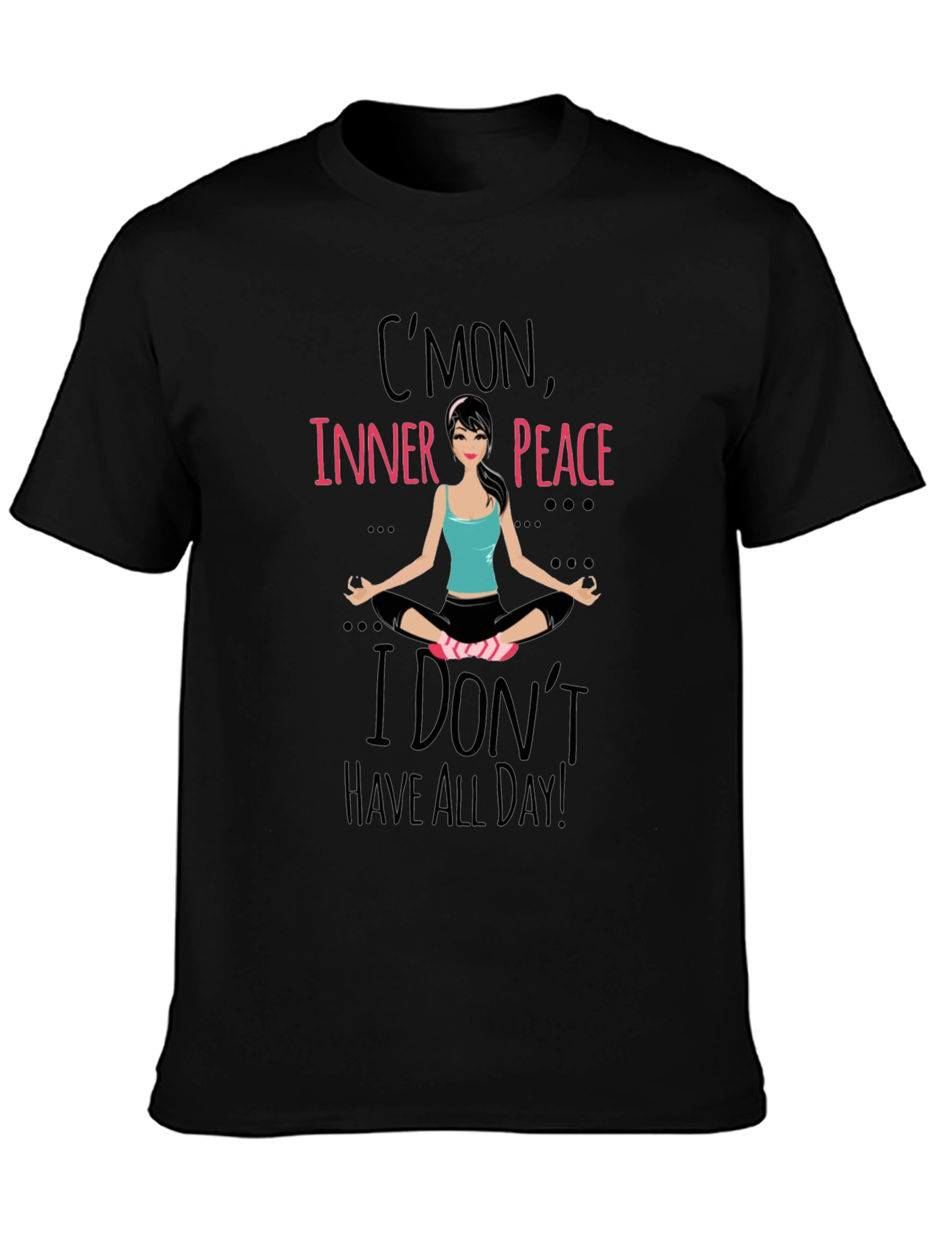 Cmon Inner Peace Yoga Tee - Black