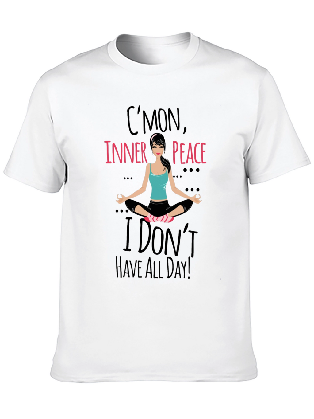 Cmon Inner Peace Yoga Tee - Black