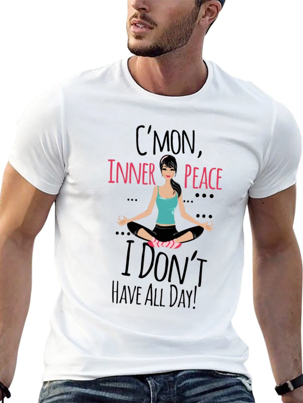 Cmon Inner Peace Yoga Tee - Black
