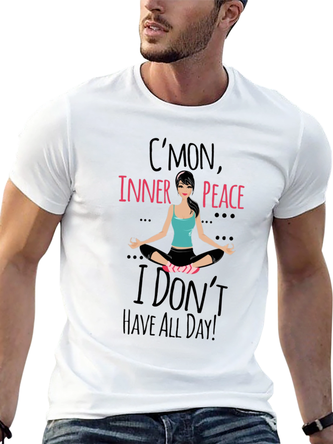 Cmon Inner Peace Yoga Tee - Black